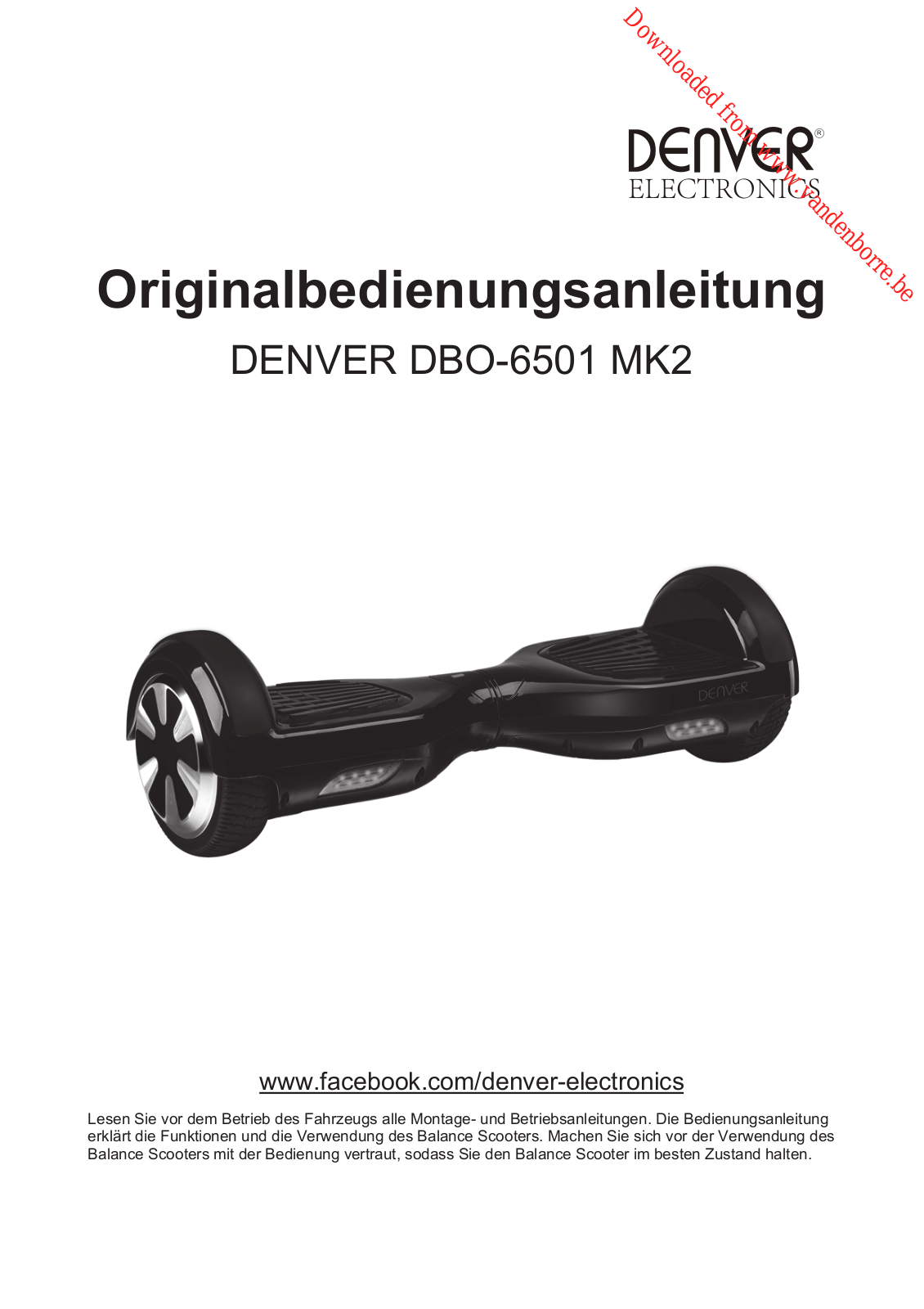 DENVER DBO-6501 User Manual