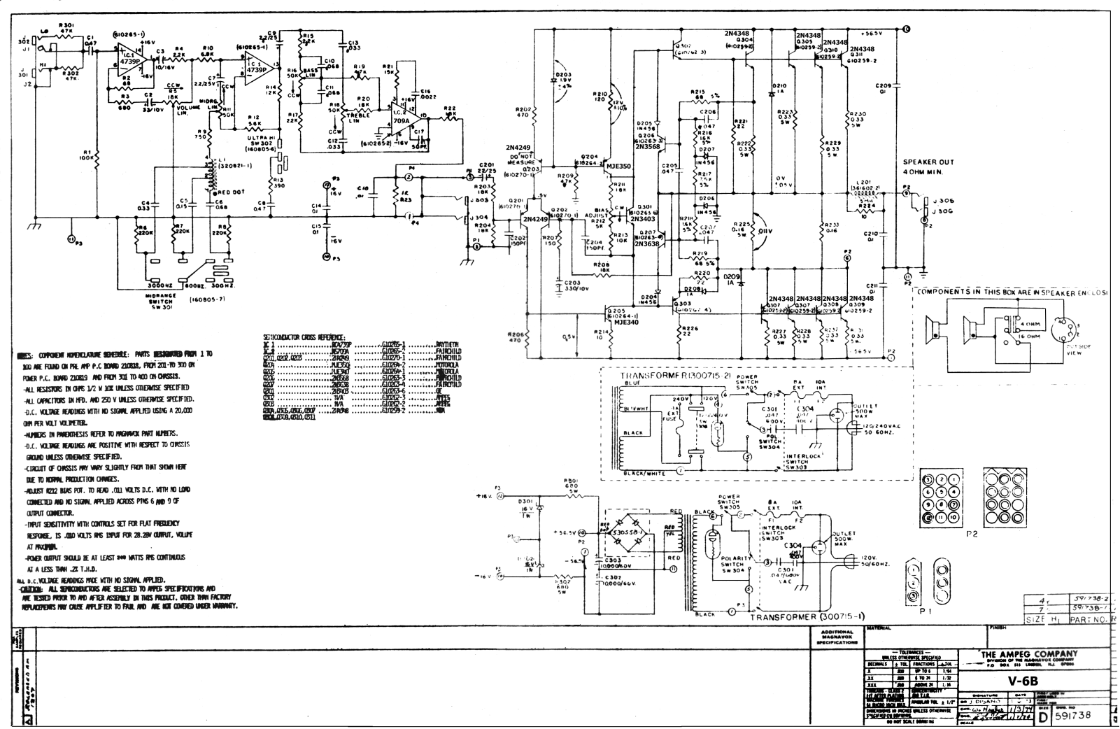 Ampeg V-6B Schematic