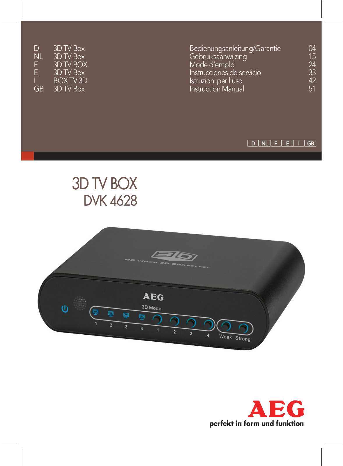 AEG DVK 4628 User guide