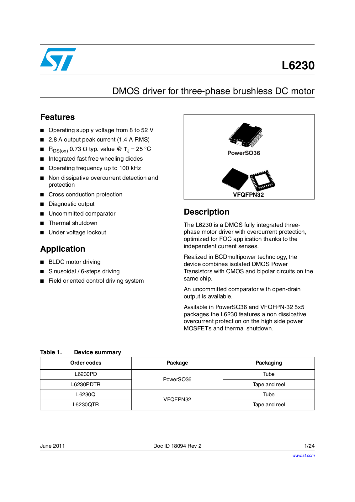 ST L6230 User Manual