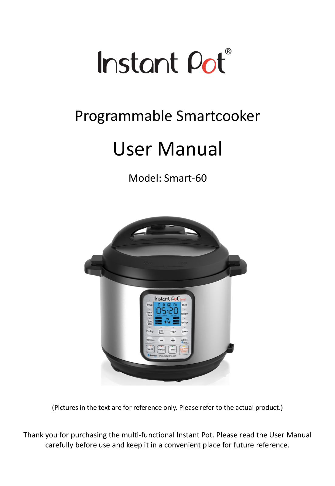 Instant POT SMART-60 User Manual