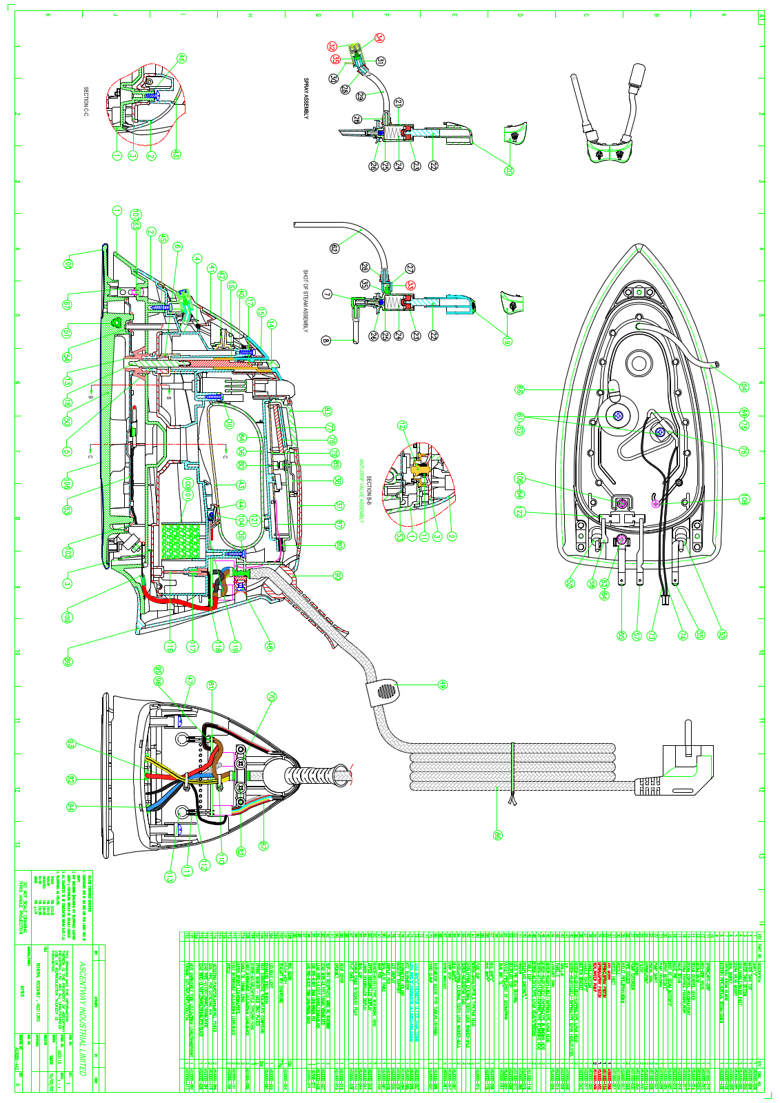 Vitek VT-1243 Exploded view