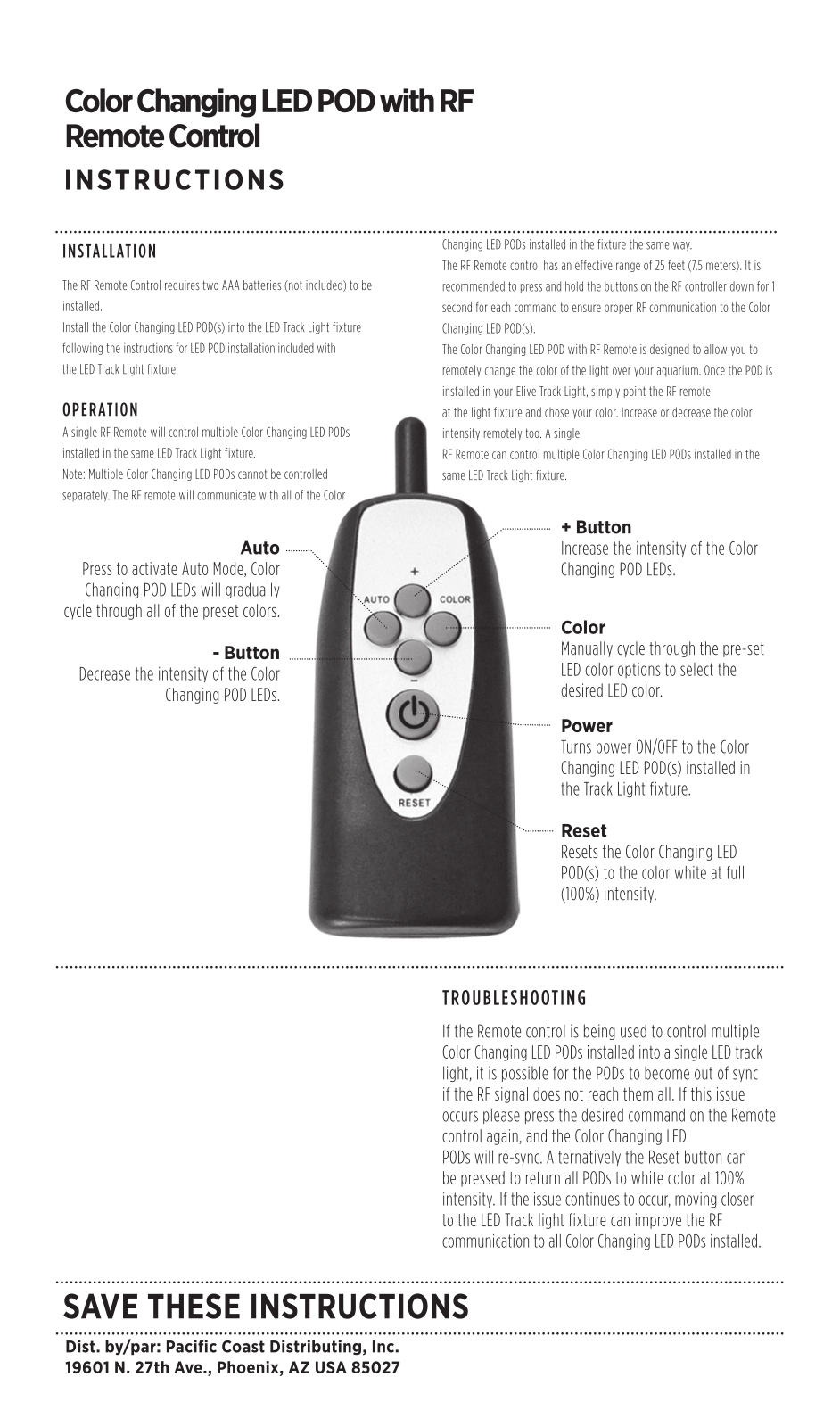 ShenZhen XRSLEDR User Manual