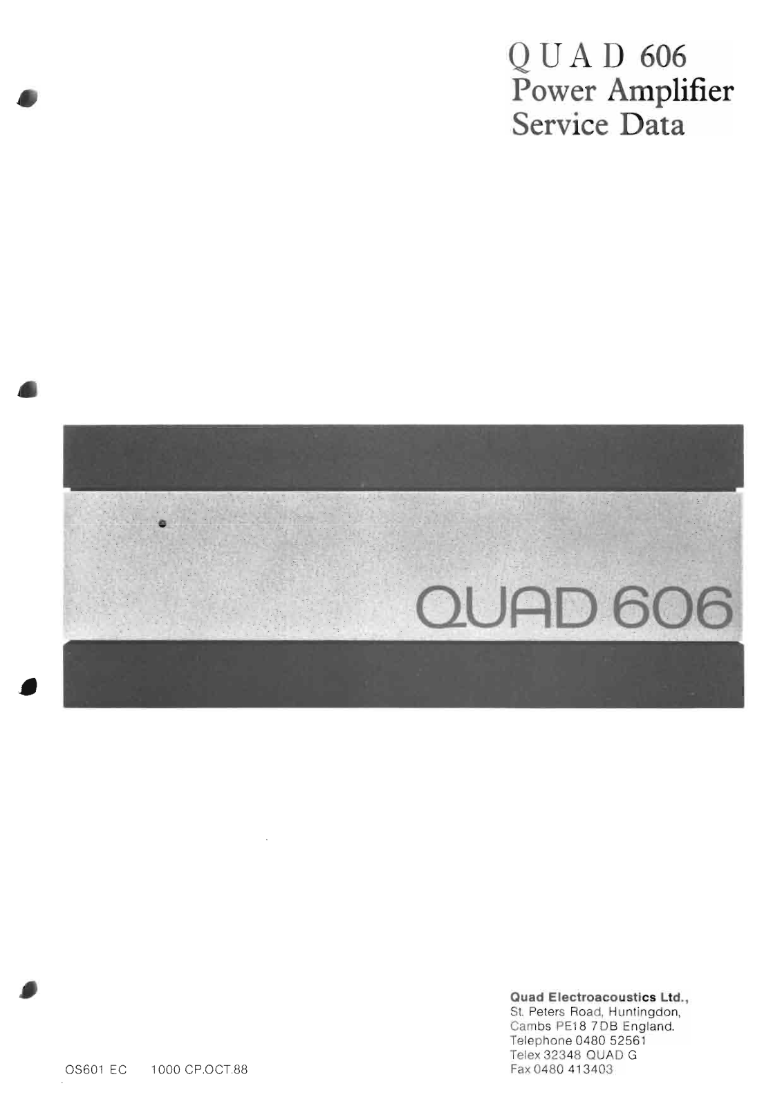 QUAD 606 Service Manual