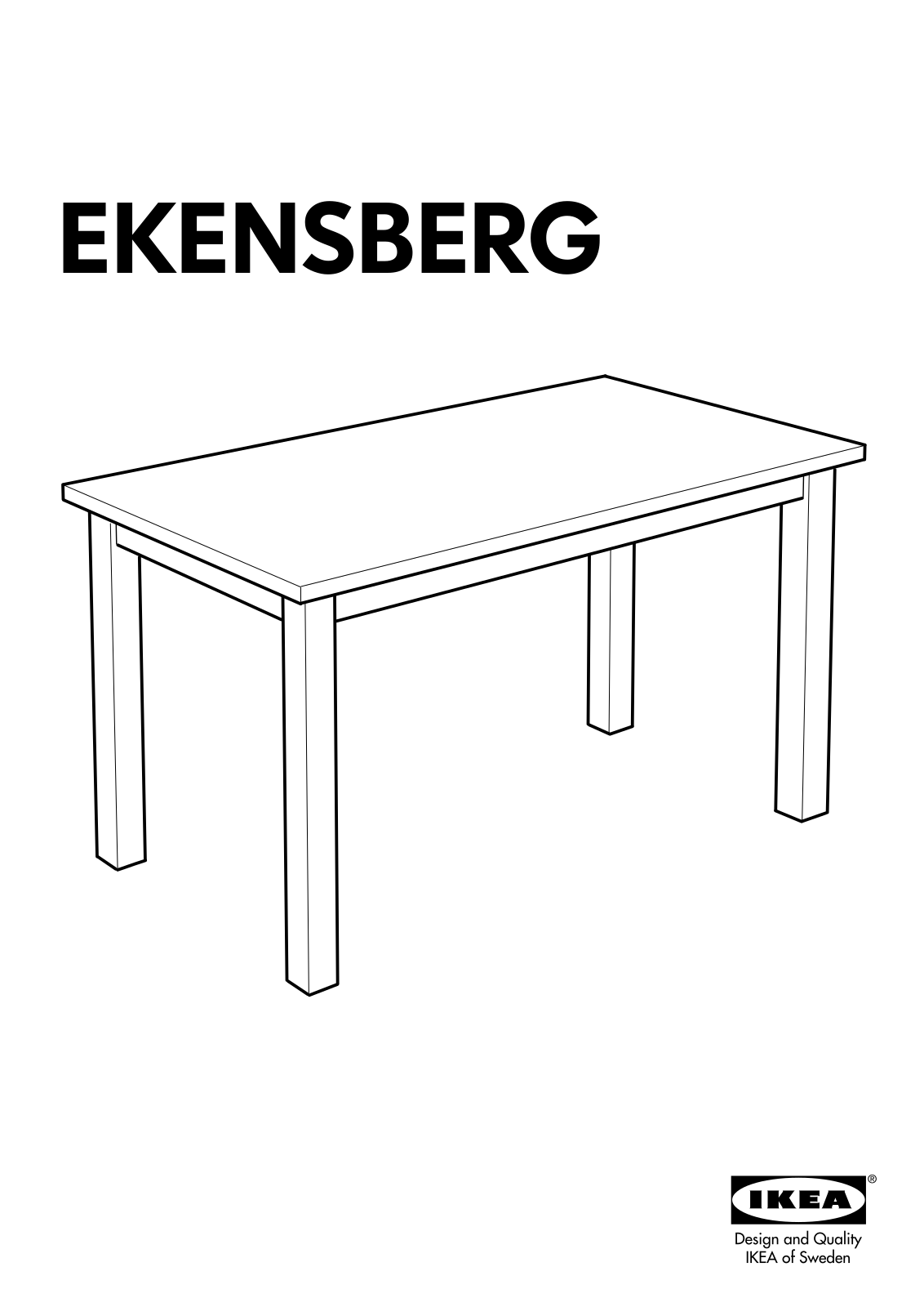 IKEA EKENSBERG User Manual
