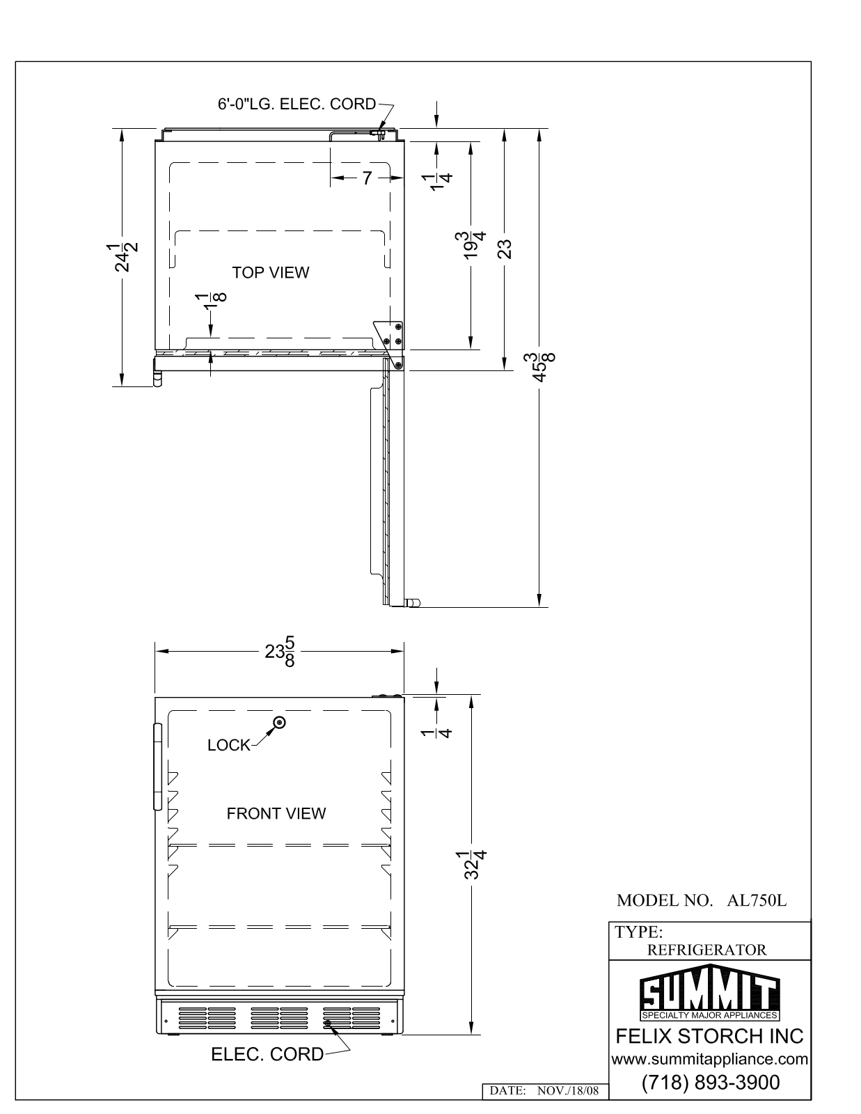 Summit AL750L User Manual