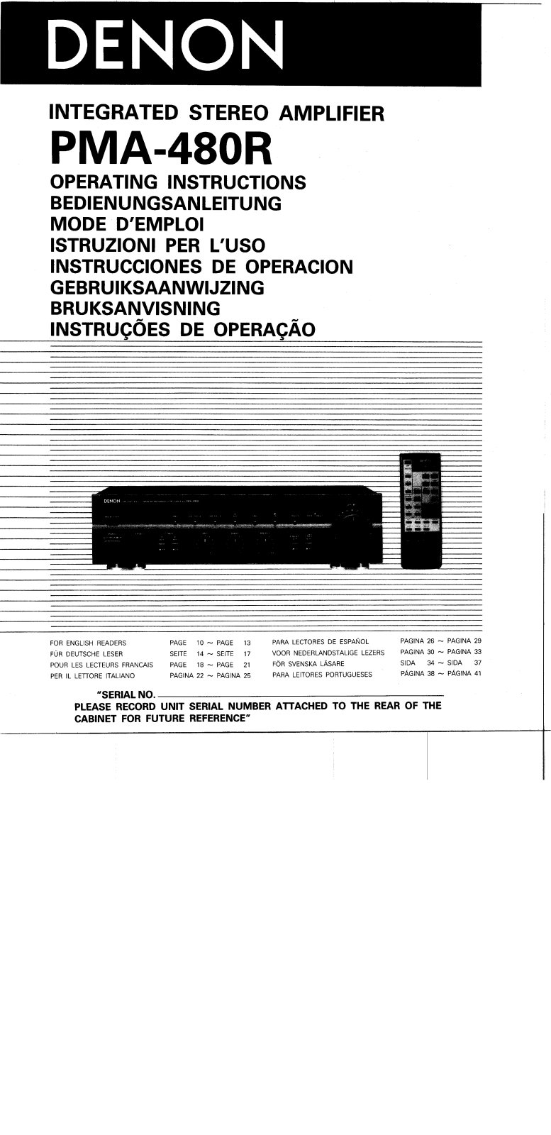 DENON PMA-480R User Manual