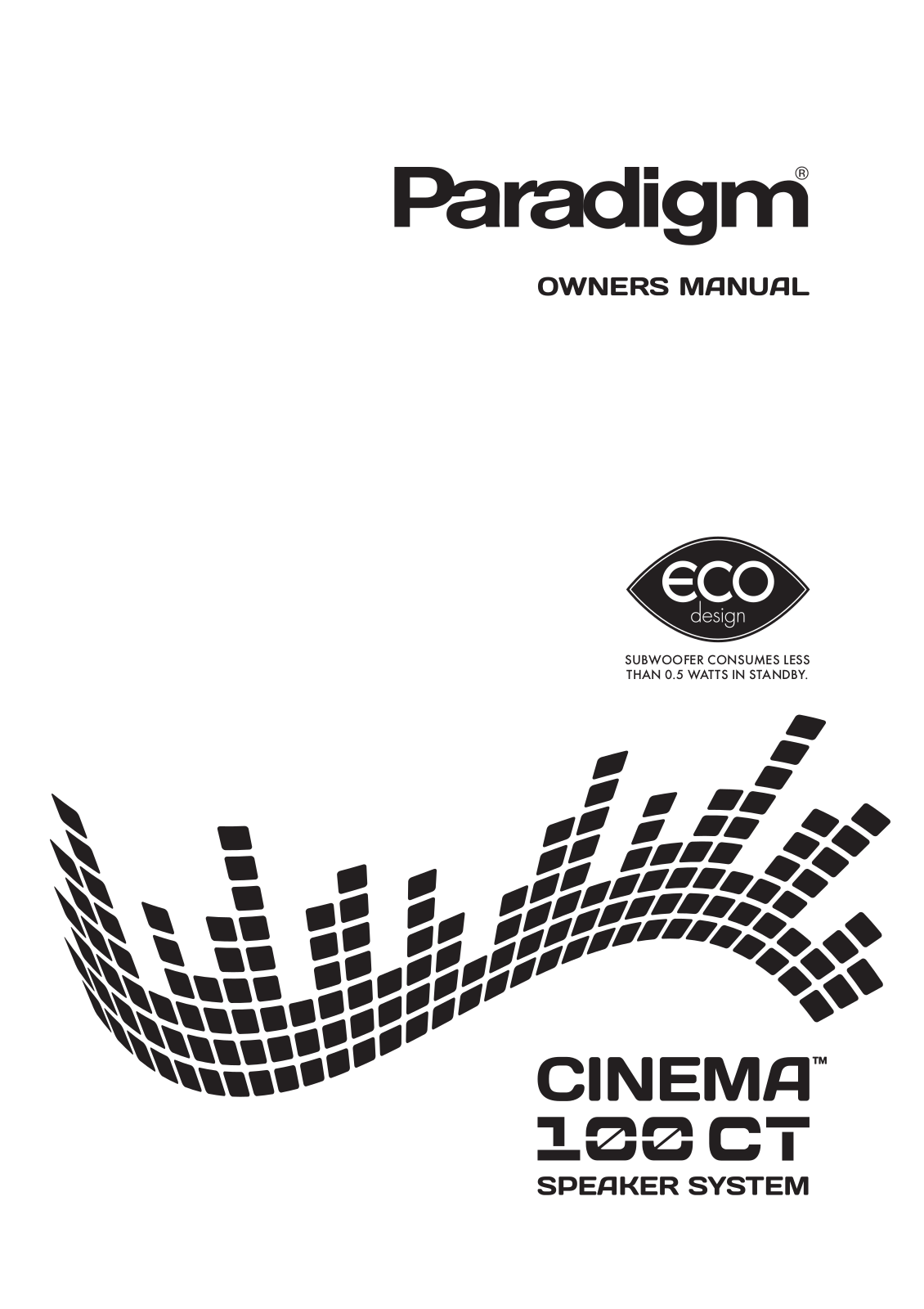 Paradigm CINEMA 100 CT User Manual