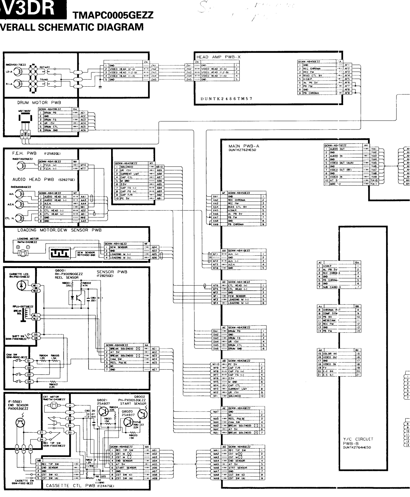 Sharp V3DR Schematics