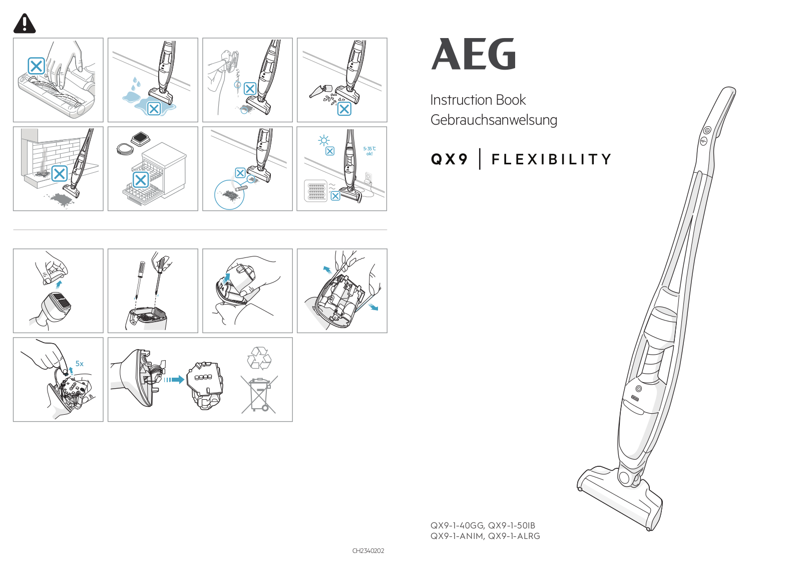 AEG QX9-1-40GG, QX9-1-50IB, QX9-1-ANIM, QX9-1-ALRG User Guide