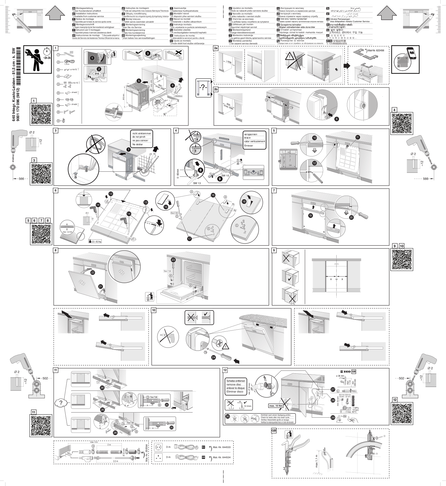 NEFF S413J60S3E Assembly instructions