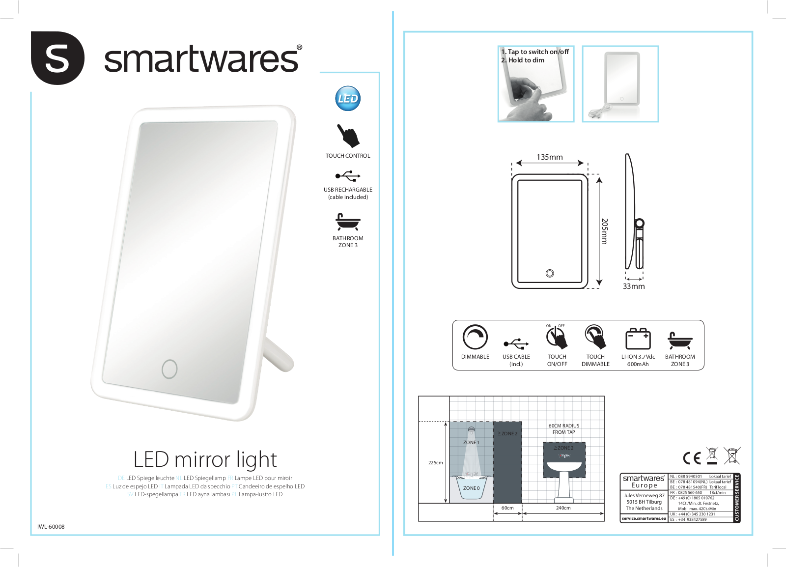 Smartwares IWL-60008 User Manual