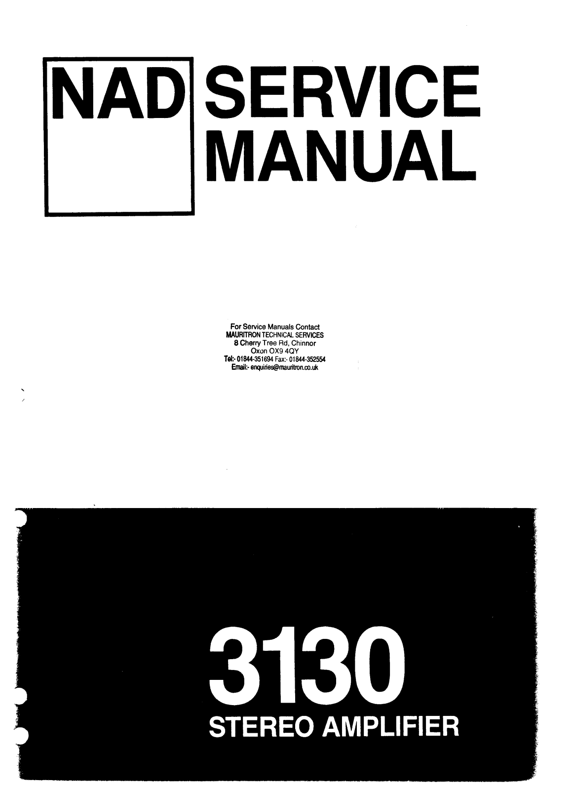 NAD 3130 Service manual