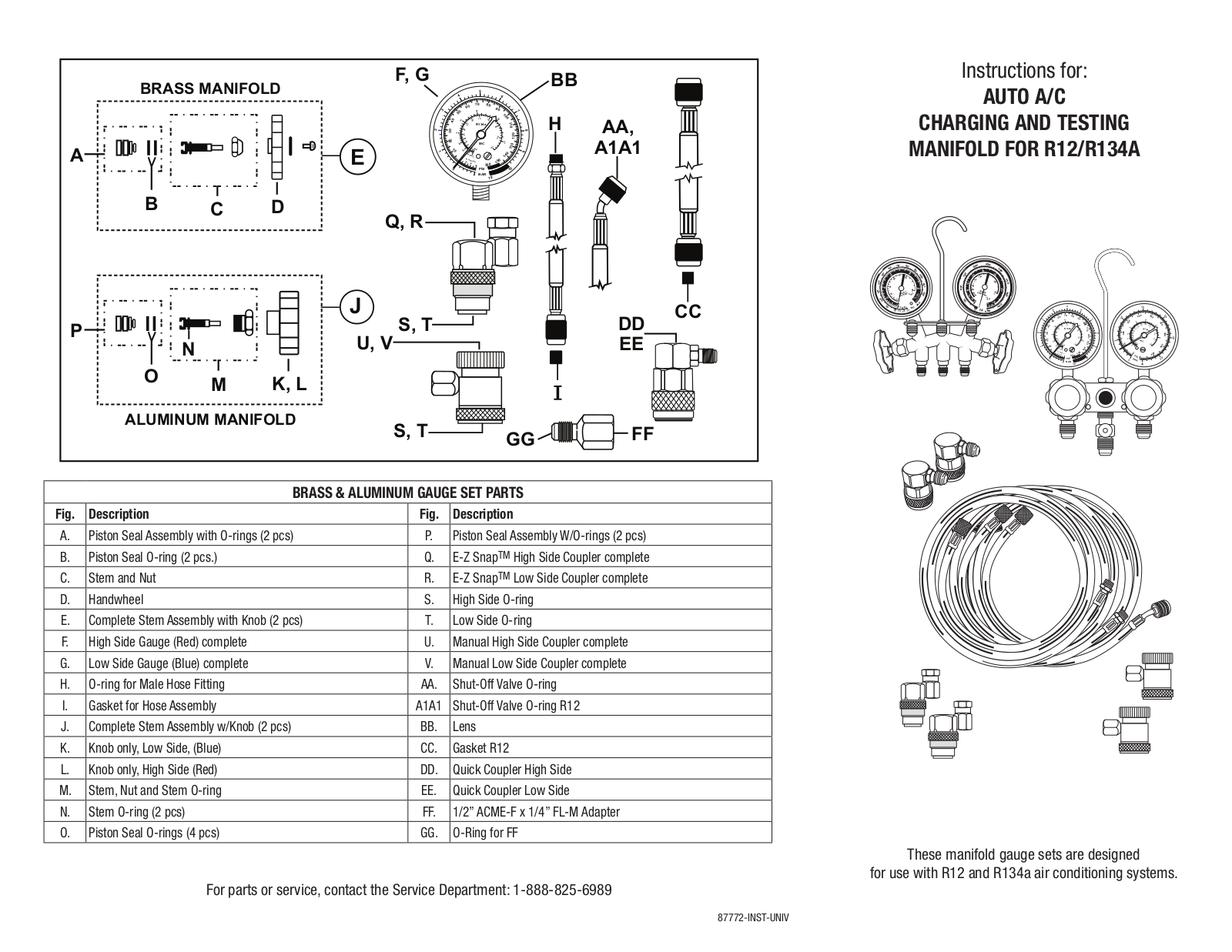 Mastercool R134a User Manual