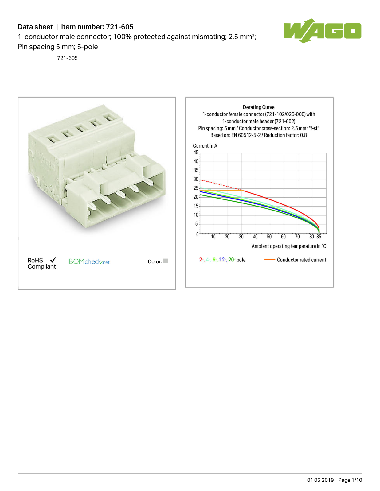 Wago 721-605 Data Sheet