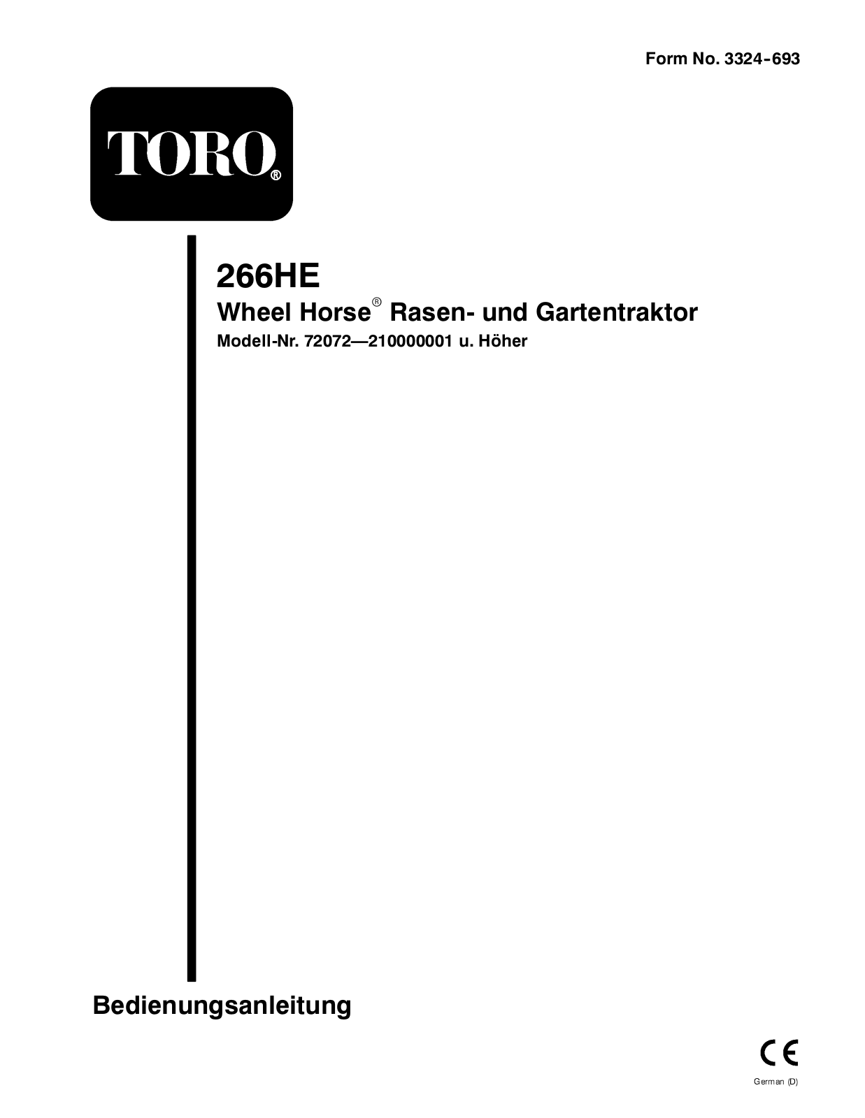 Toro 72072 Operator's Manual
