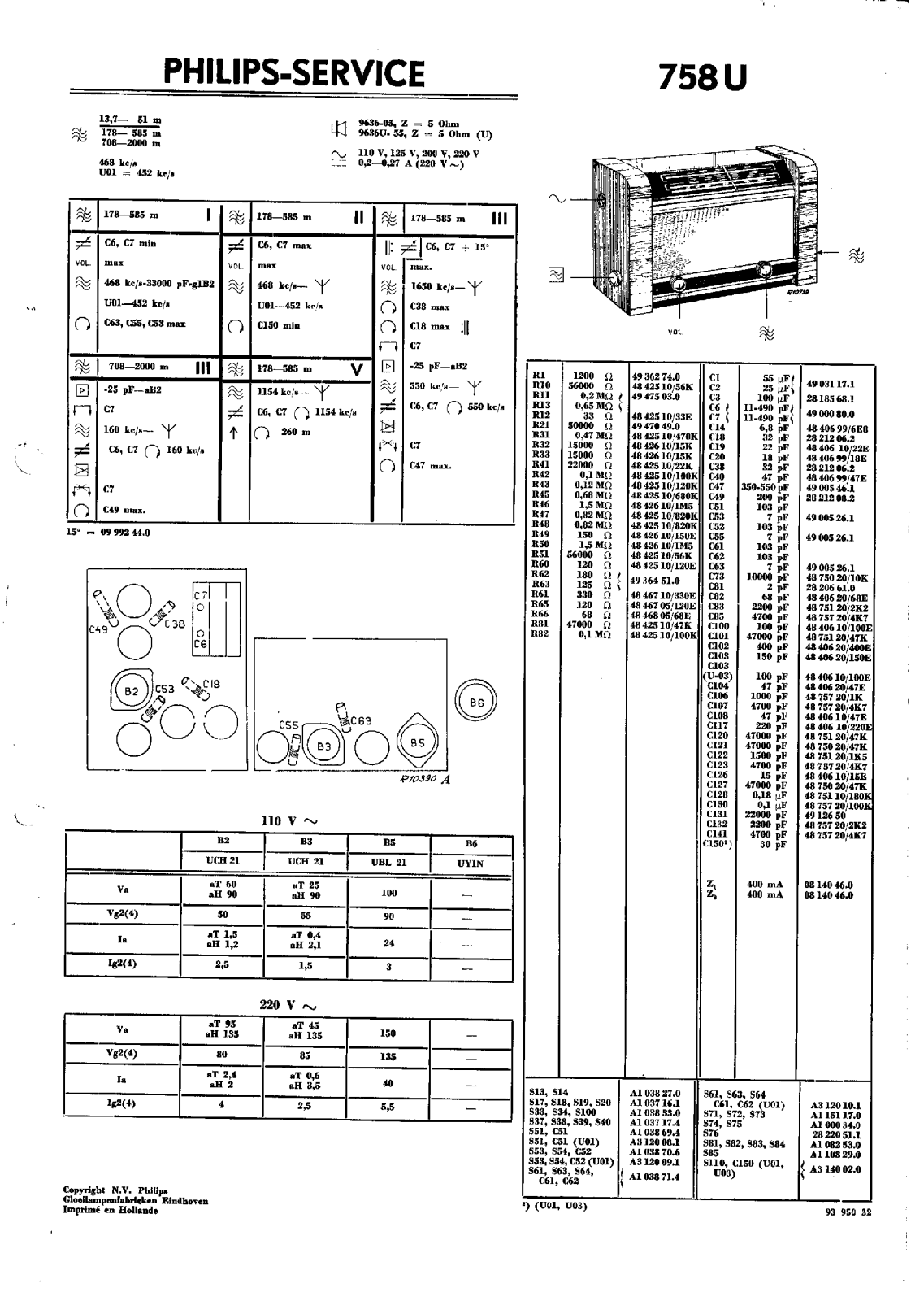 Philips 758-U Service Manual