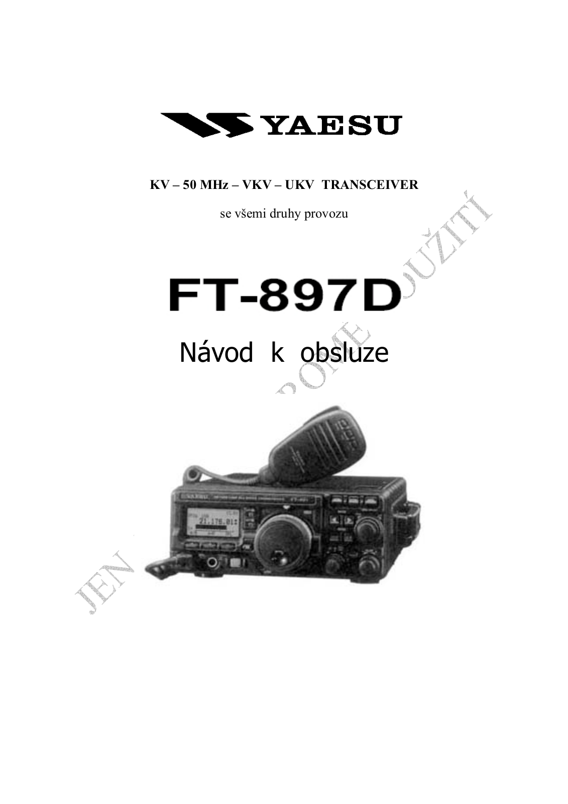 Yaesu FT-897D User Manual