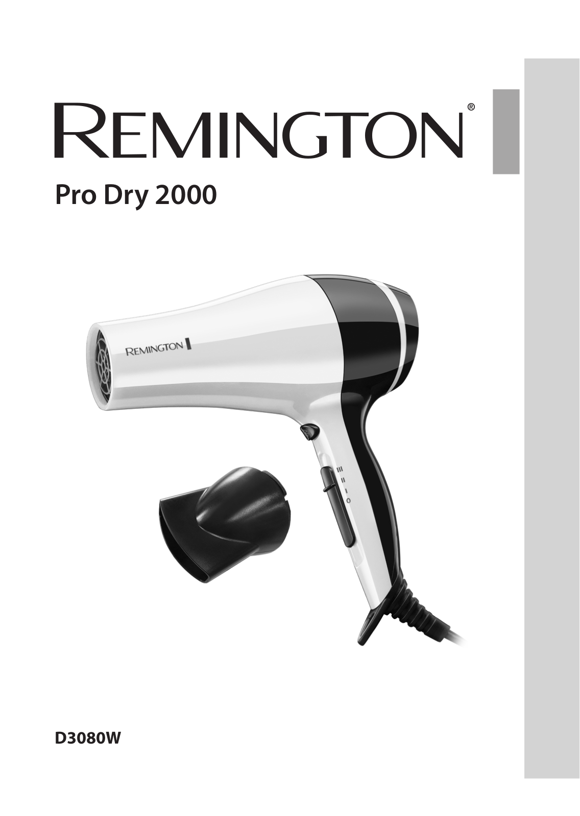 Remington D3080W User Manual