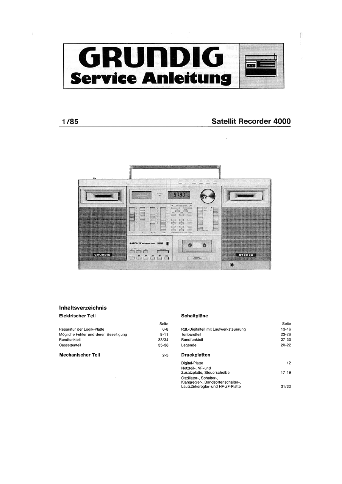 Grundig Satellit-REC-4000 Service Manual