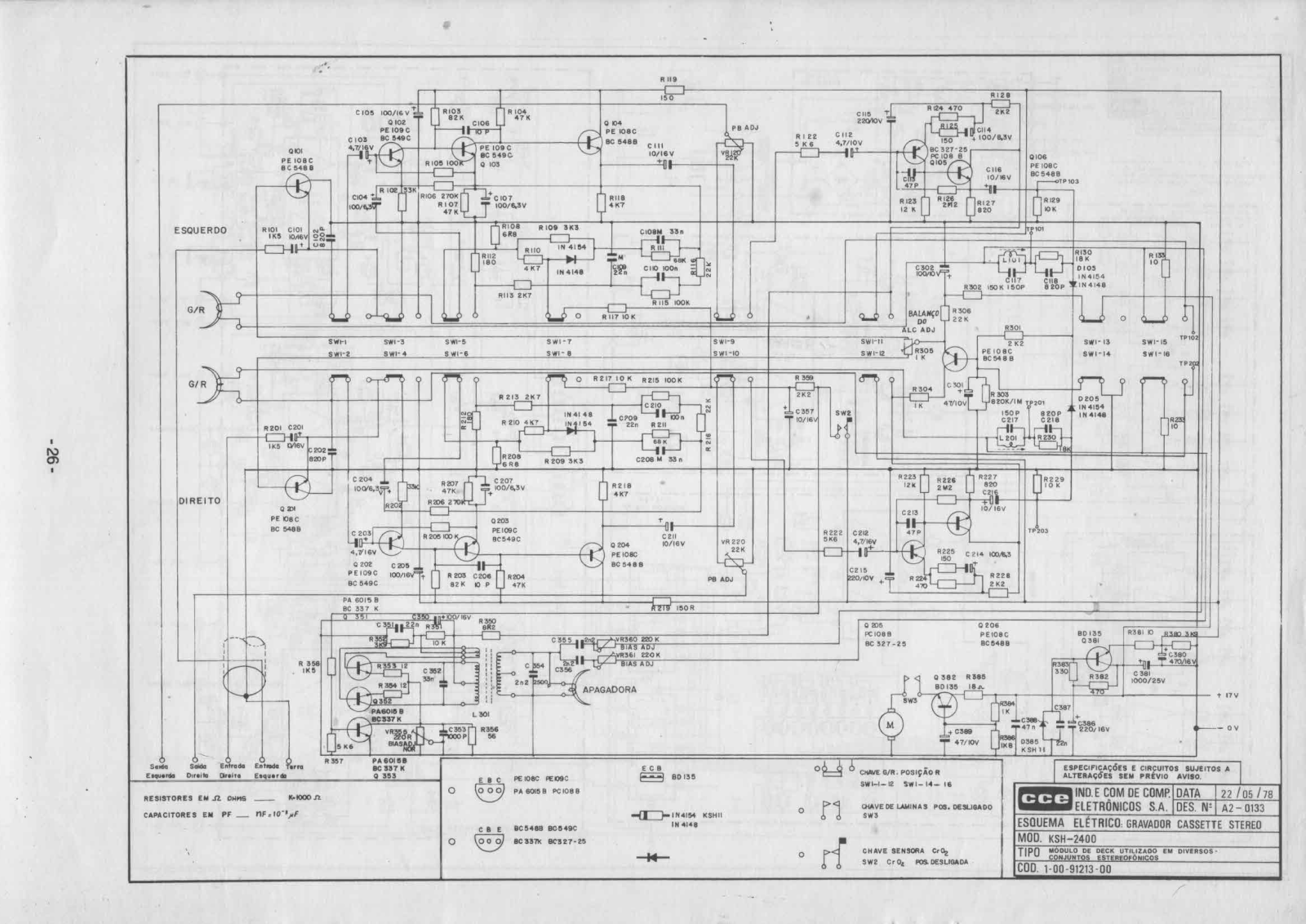 CCE KSH-2400 Schematic