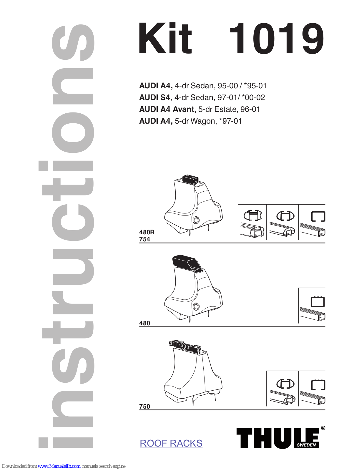 Thule Kit 1019 Instructions Manual - ManualMachine.com