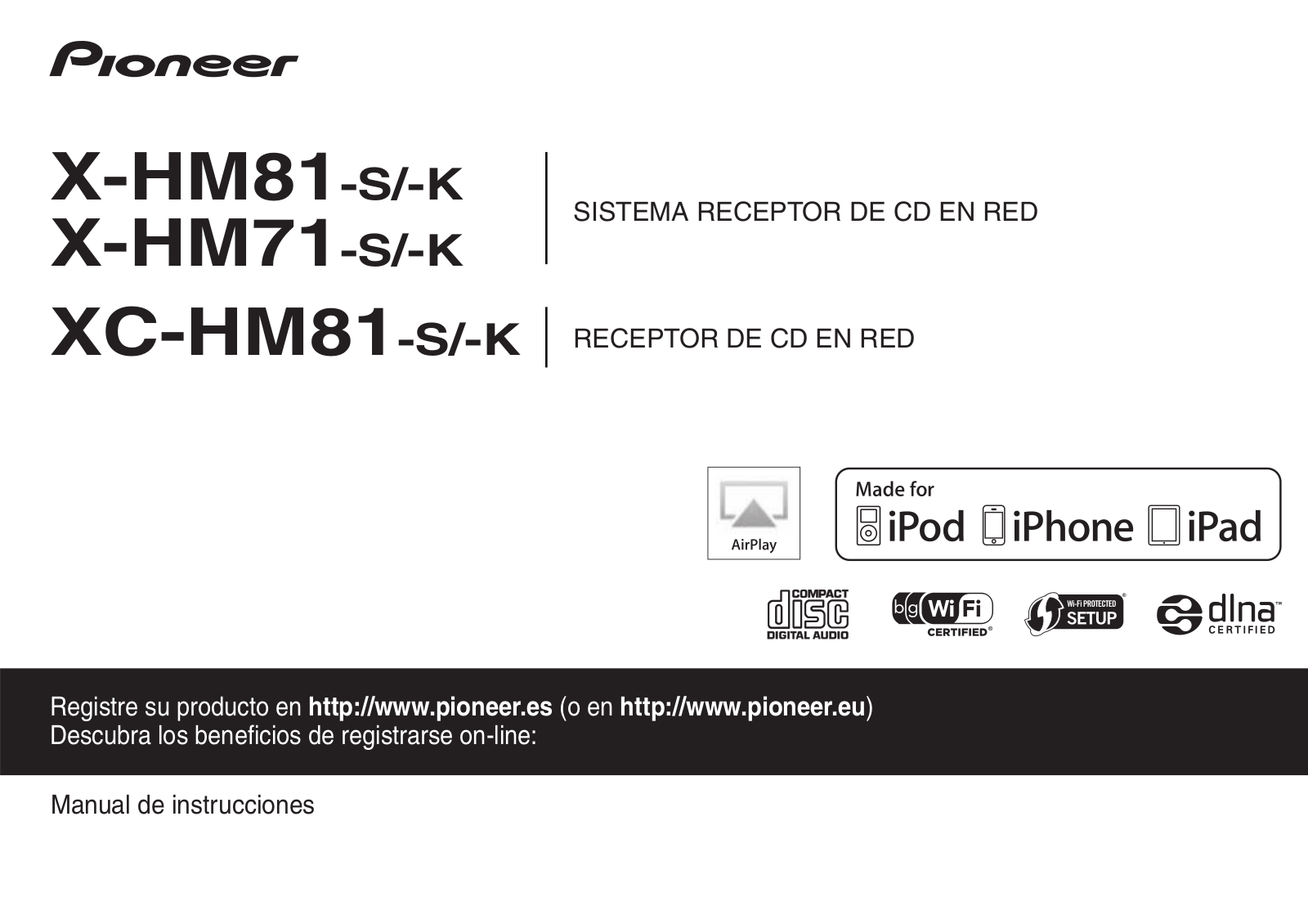 Pioneer X-HM81-S/-K, X-HM71-S/-K, XC-HM81-S/-K Operating Instruction