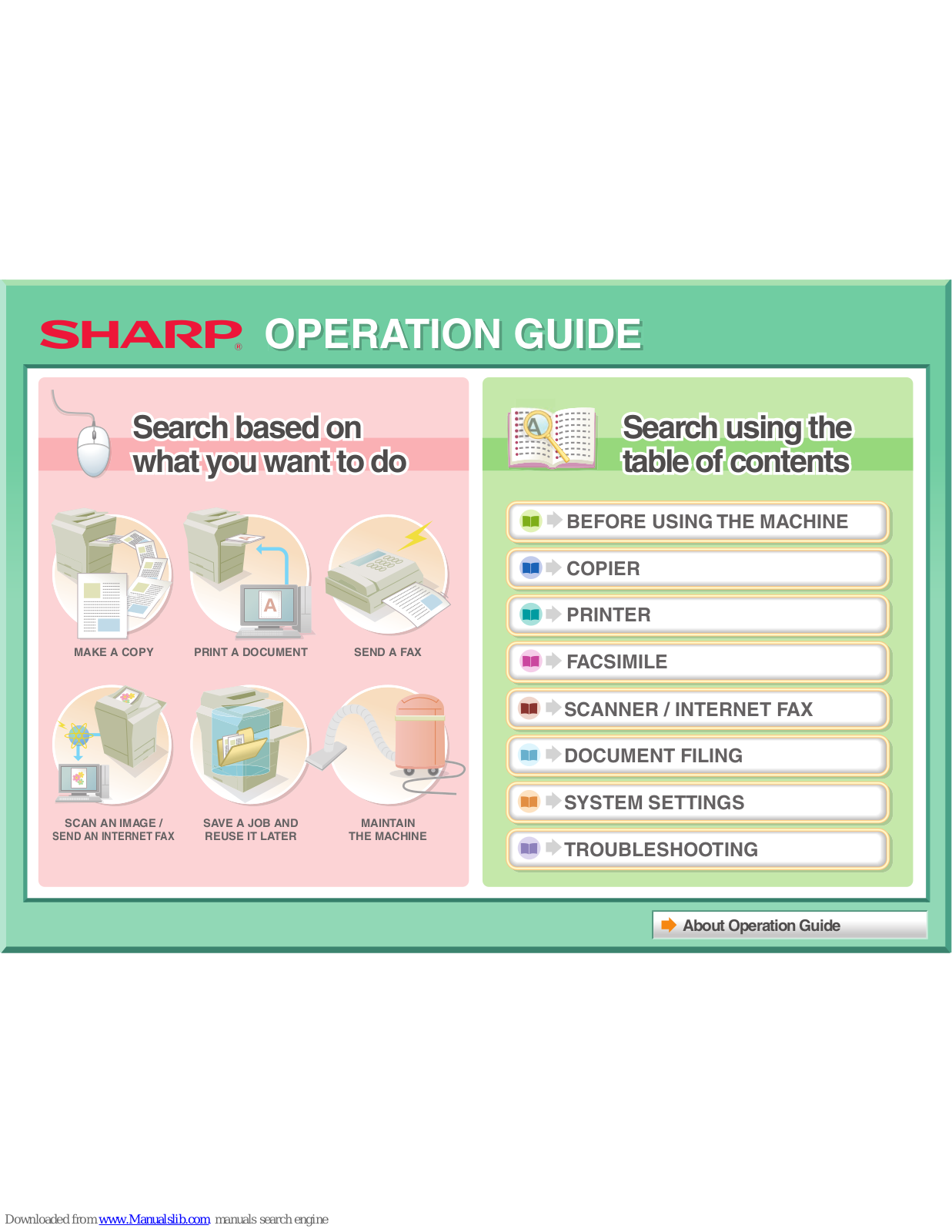 Sharp MX-M453N,MX-M283N,MX-M503N,MX-M363N Operation Manual