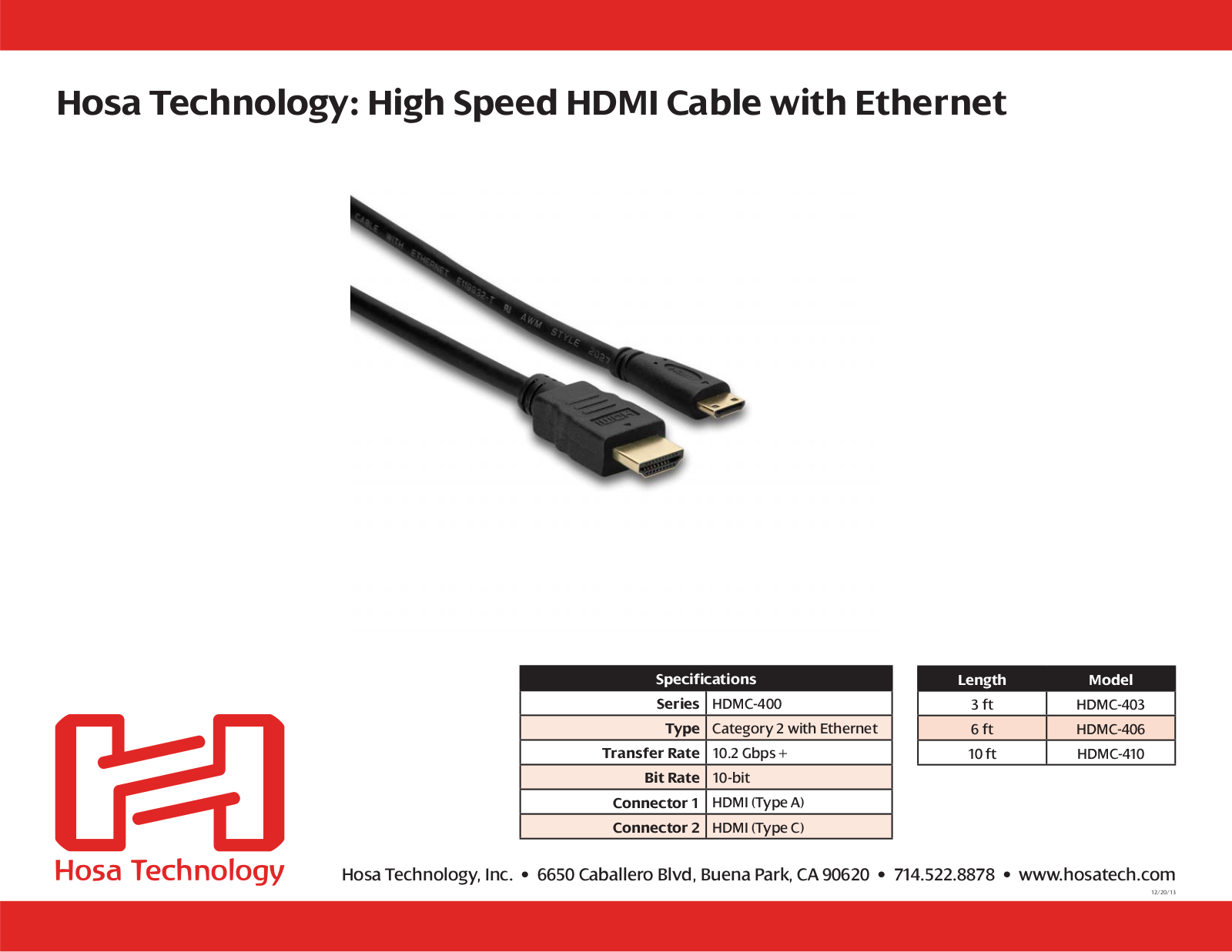 Hosa Technology HDMC-400 User Manual