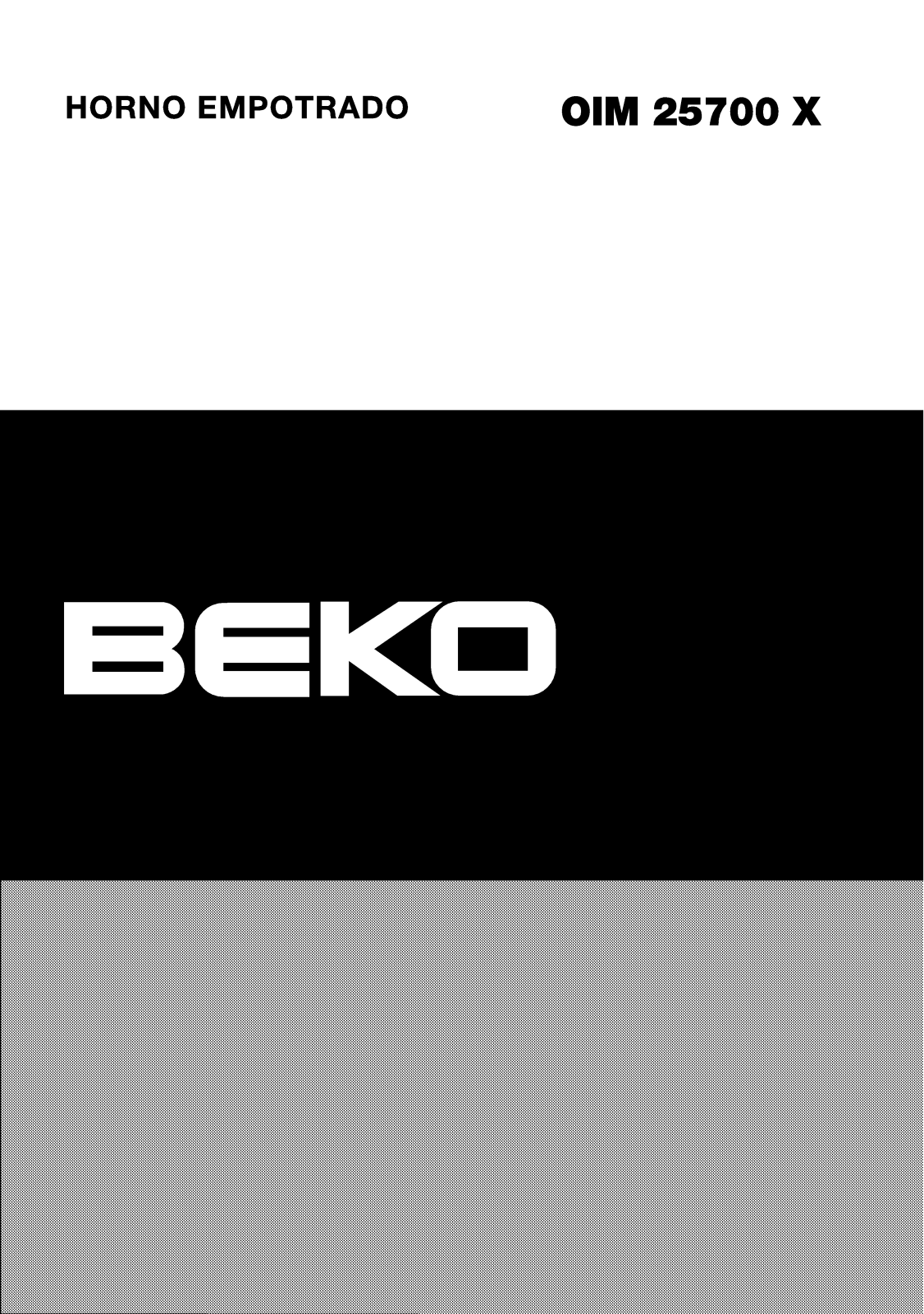 Beko OIM25700X User manual