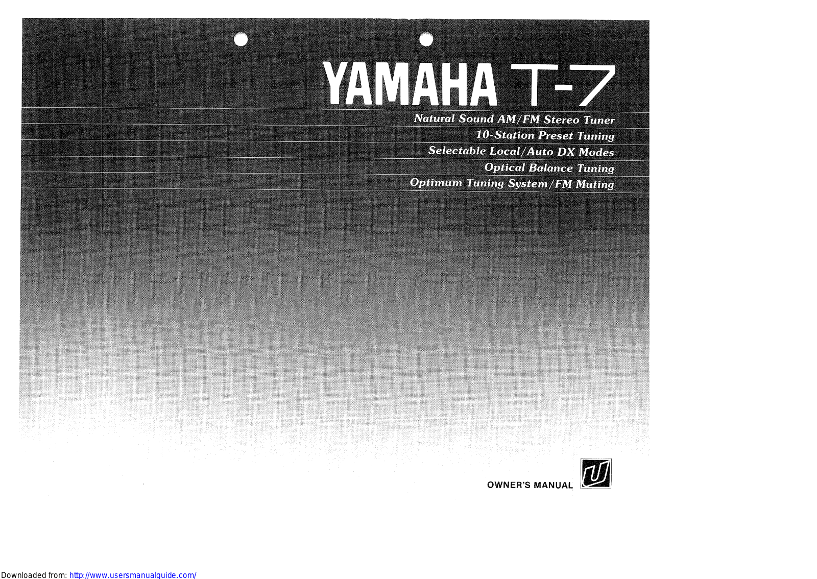 Yamaha Audio T-7 User Manual