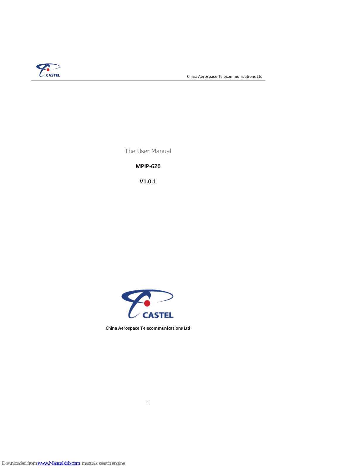 Castel MPIP-620 User Manual - ManualMachine.com