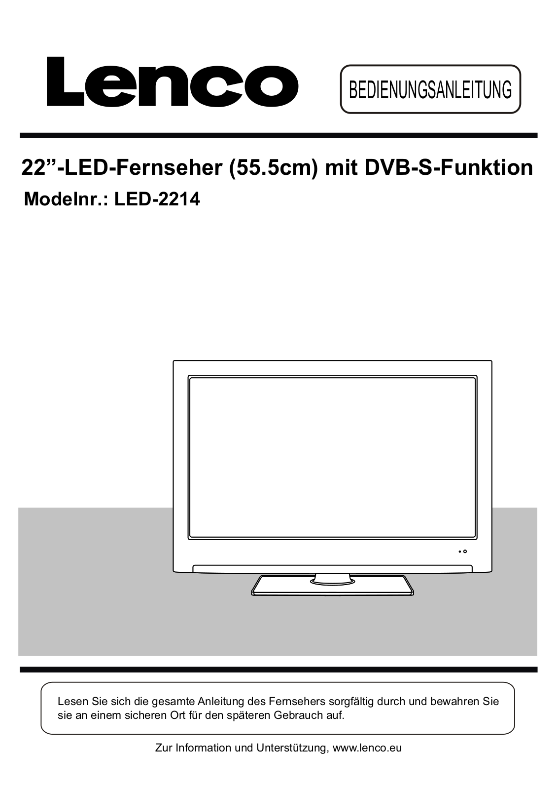 Lenco LED-2214 Instruction Manual