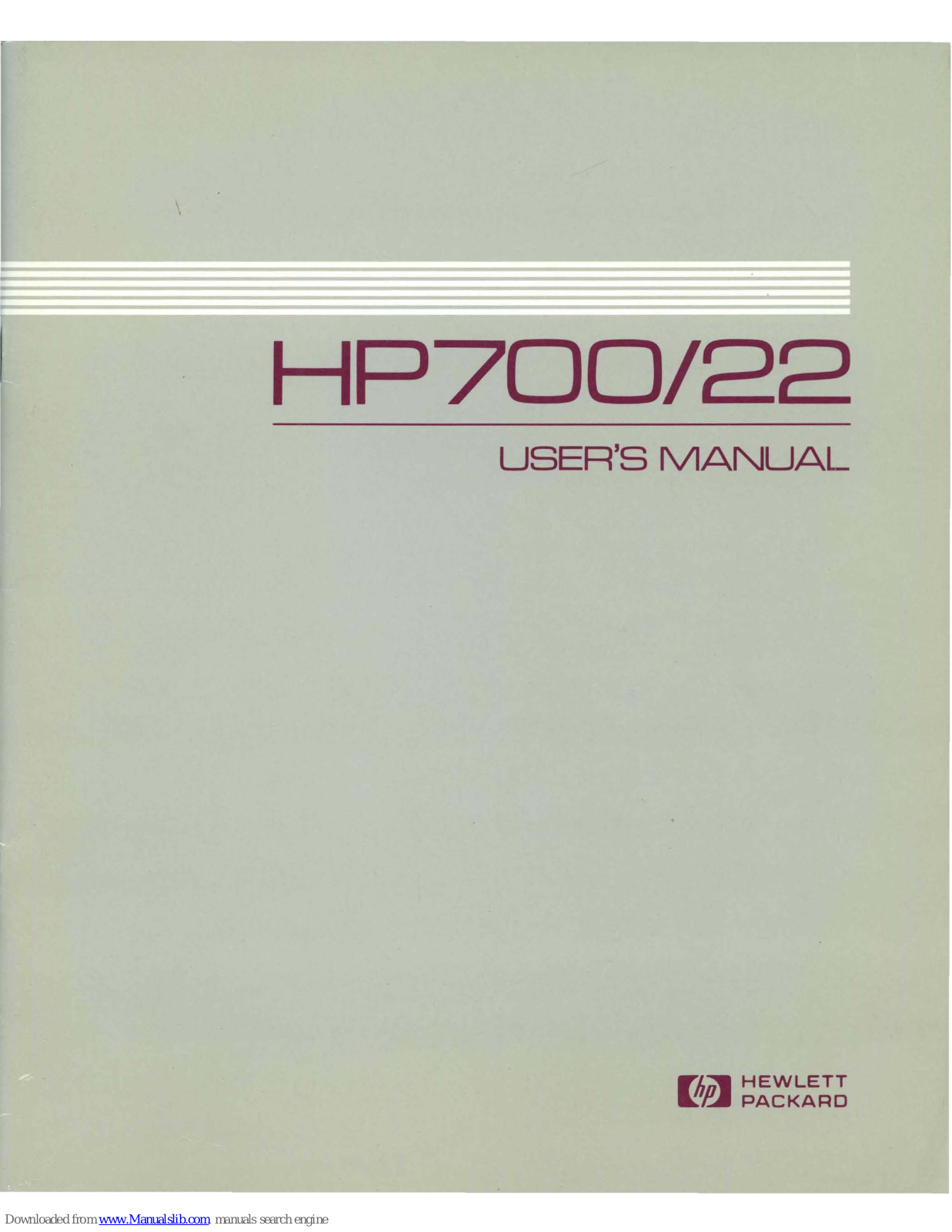 HP 700/22 User Manual - ManualMachine.com