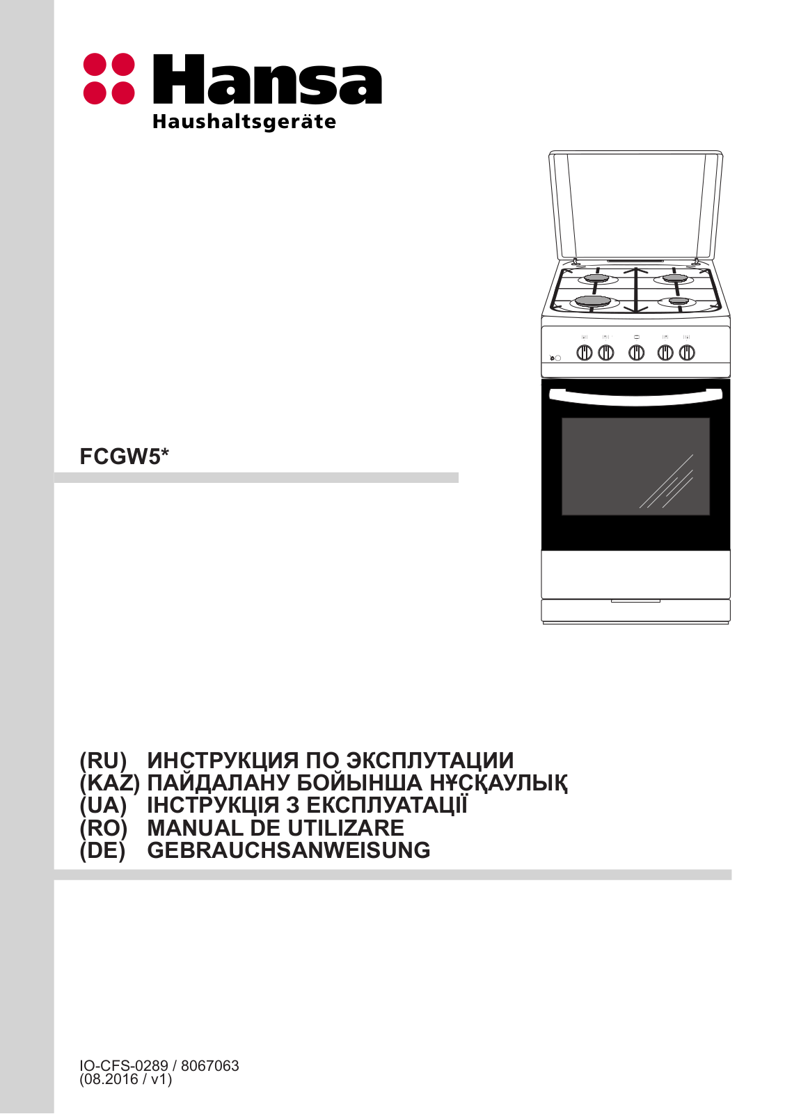 Hansa FCGW53077 User Manual