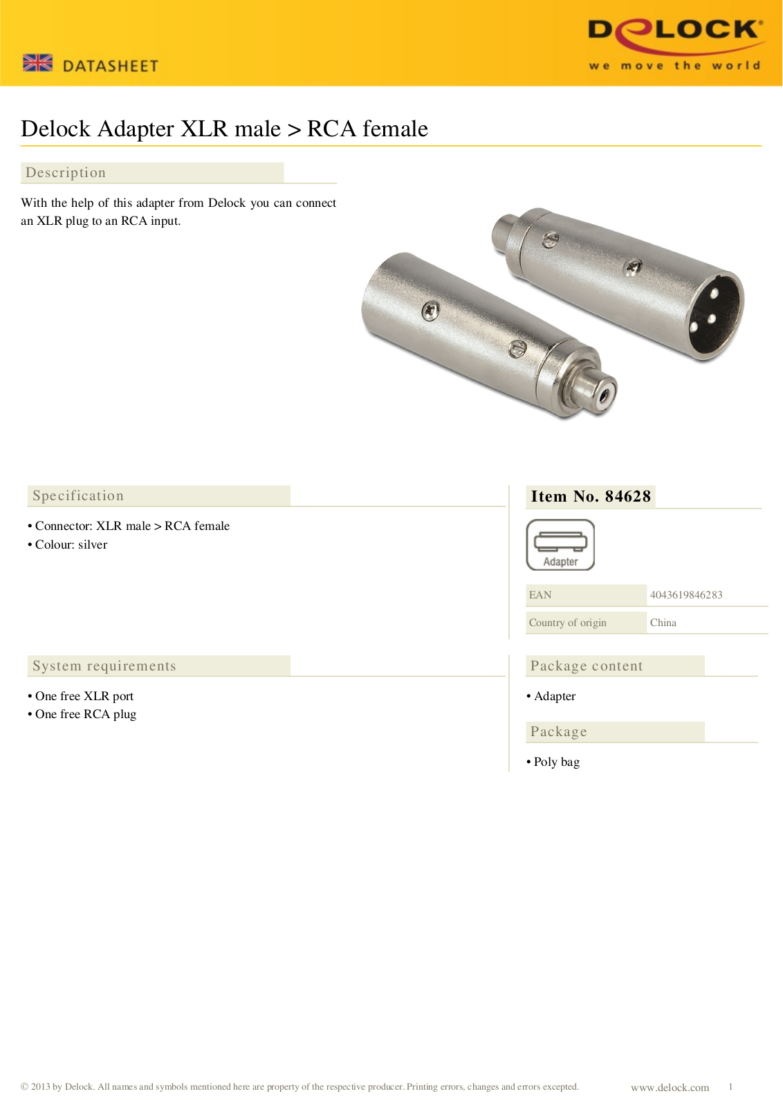 DeLOCK 84628 User Manual