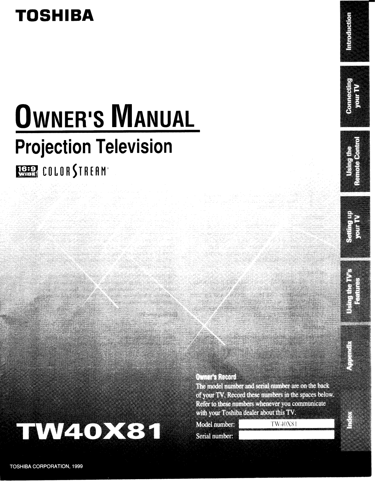 Toshiba TW40X81 User Manual