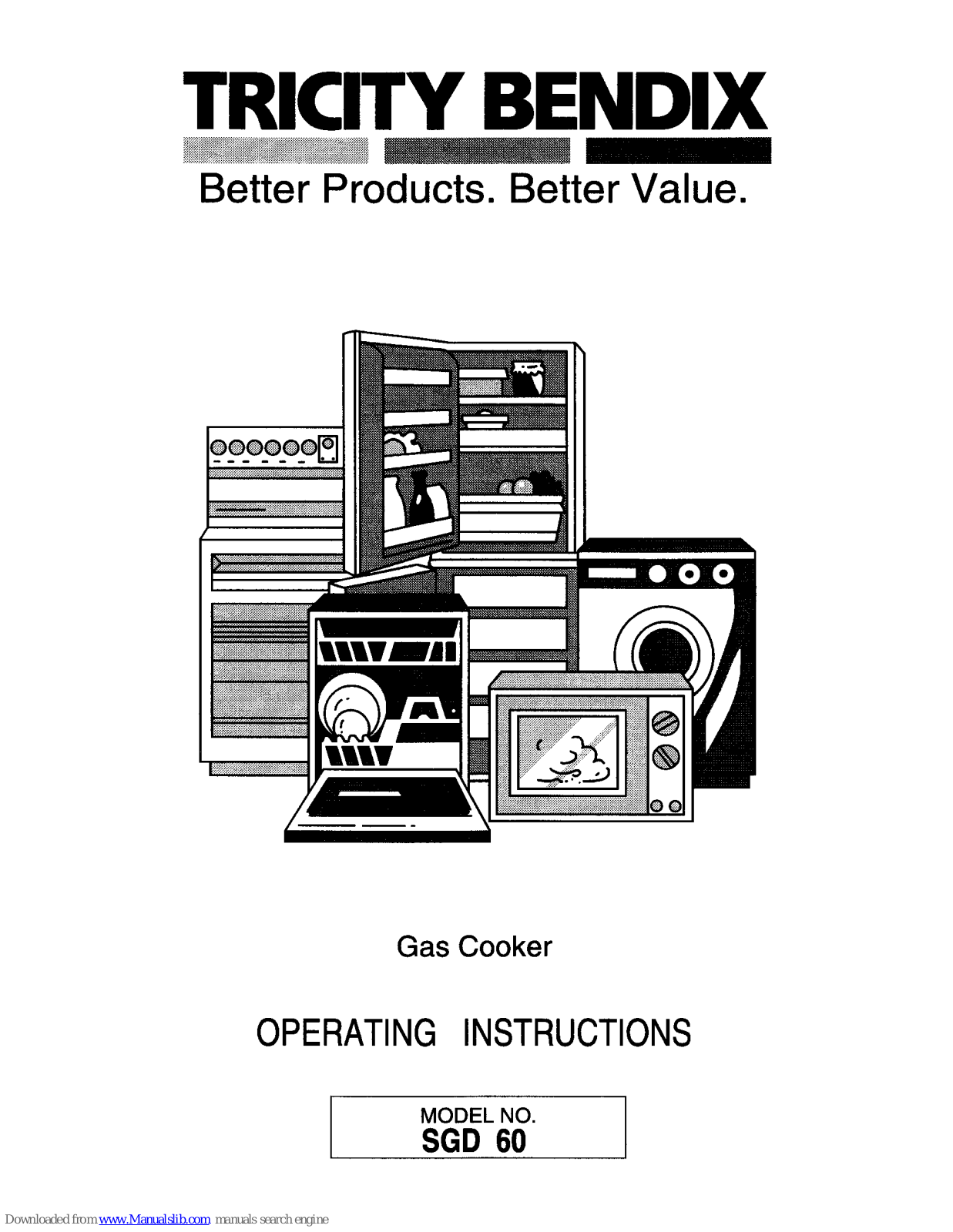 Tricity Bendix SGD60 Operating Instructions Manual