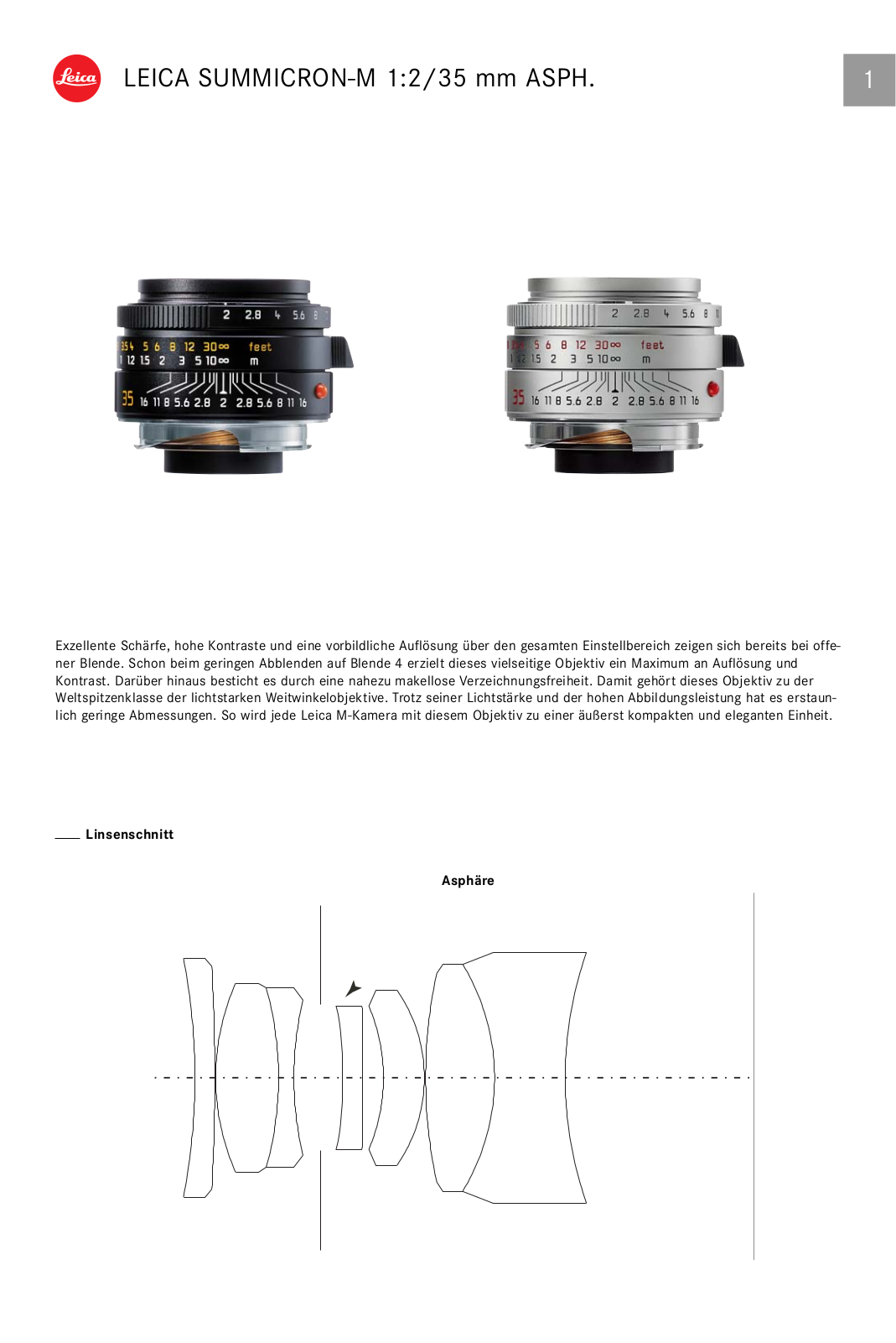 Leica Summicron-M 35 Service Manual