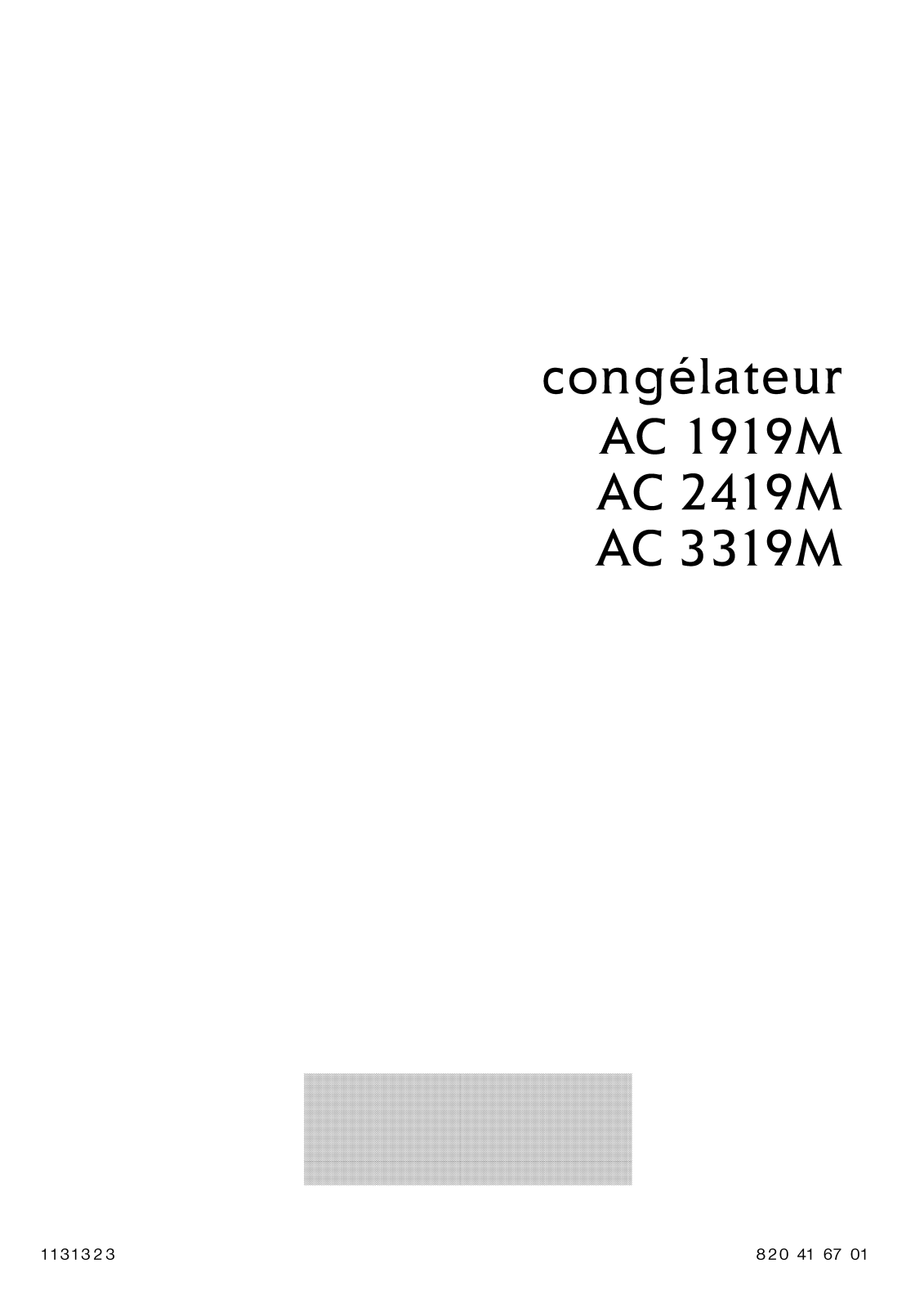 Arthur martin AC2419M, AC1919M, AC3319M User Manual