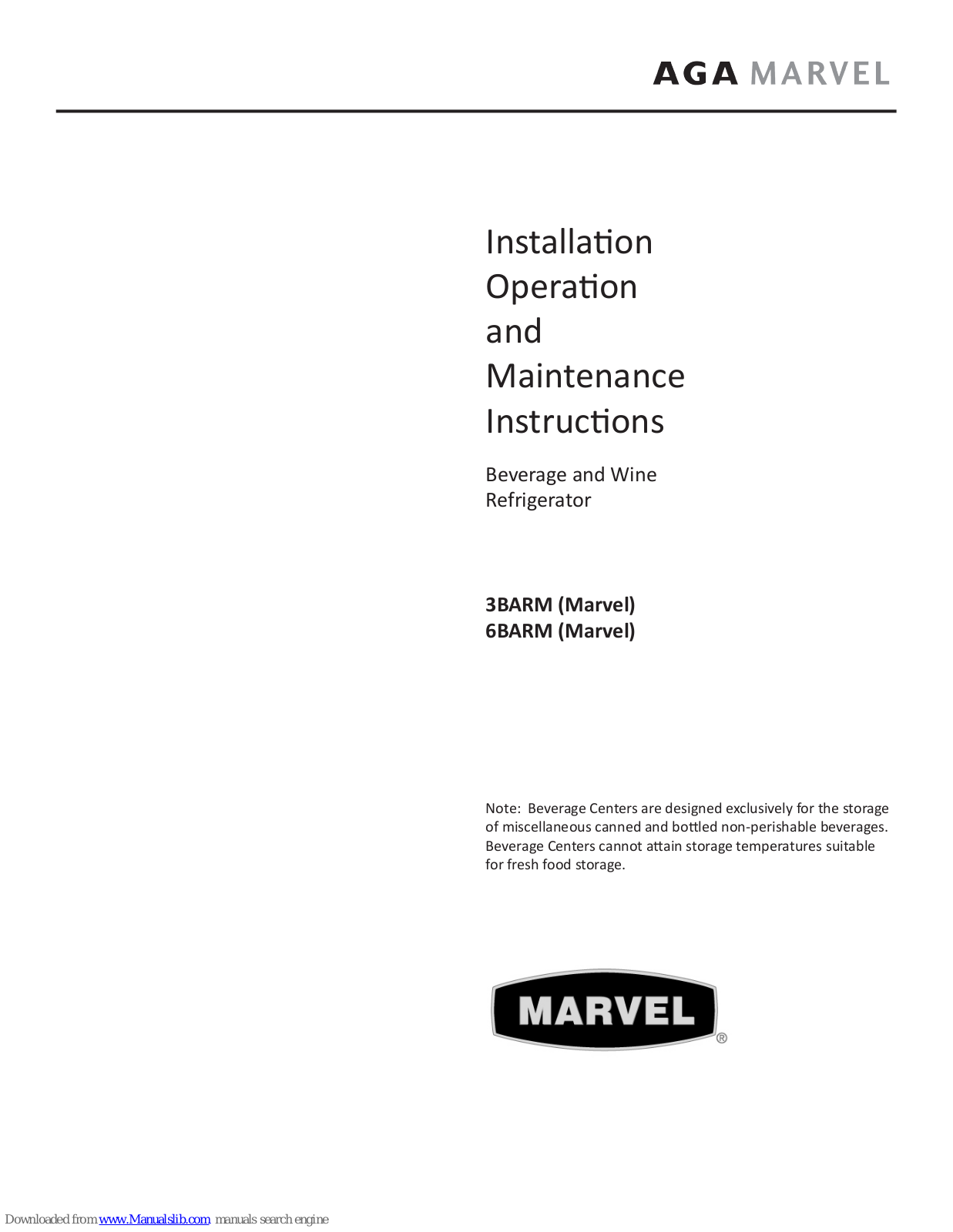 MARVEL 3BARM User Manual