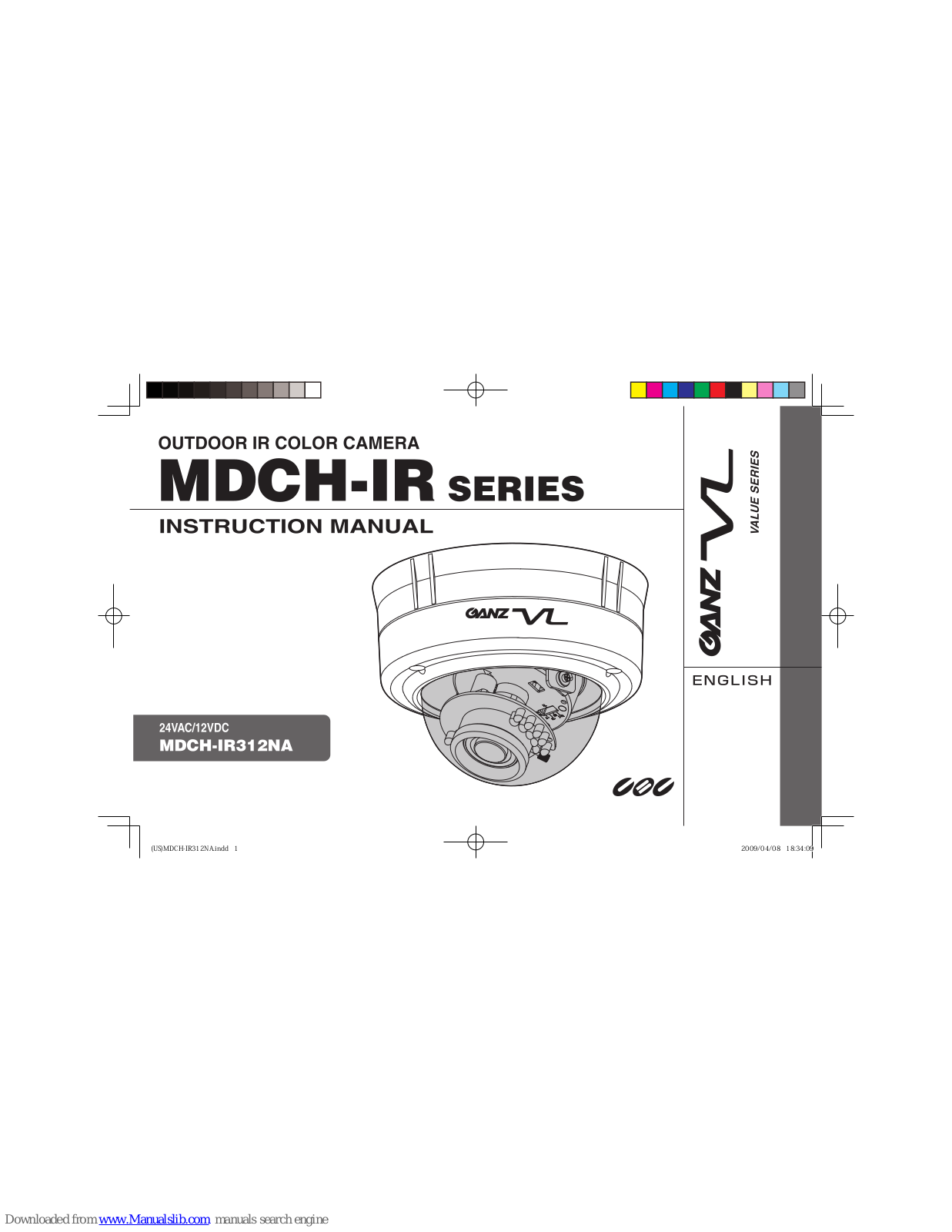 Ganz MDCH-IR312NA Instruction Manual