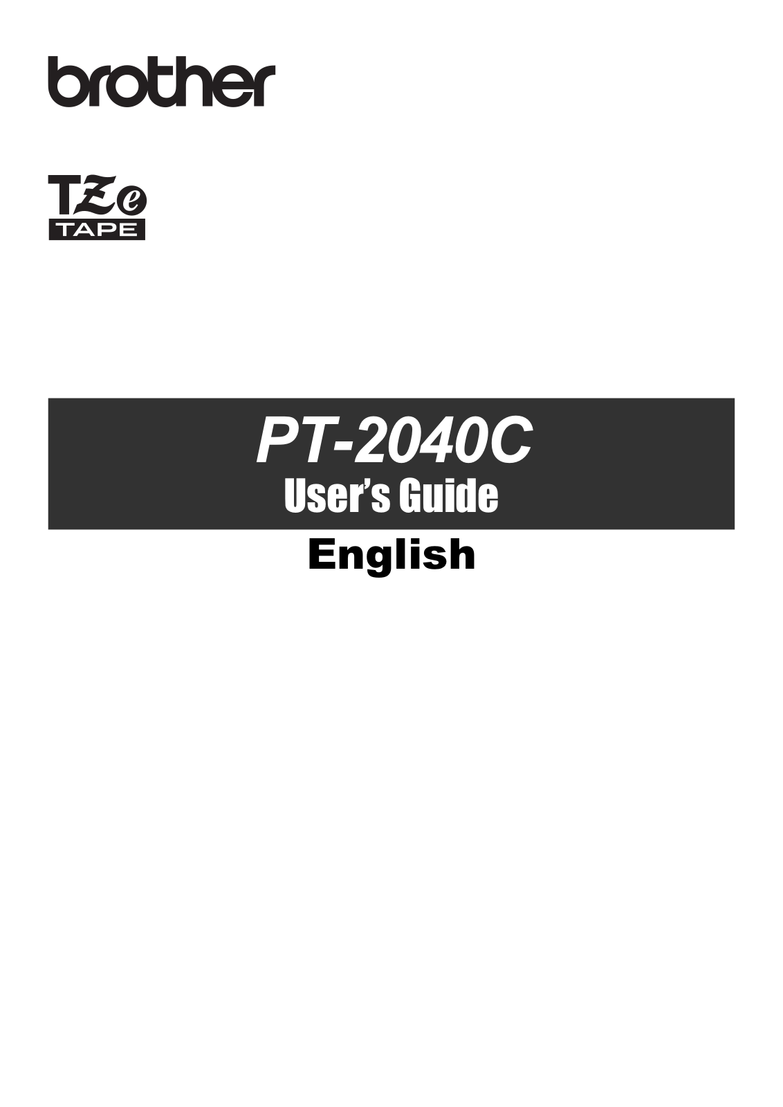 Brother PT-2040C User's Guide - ManualMachine.com