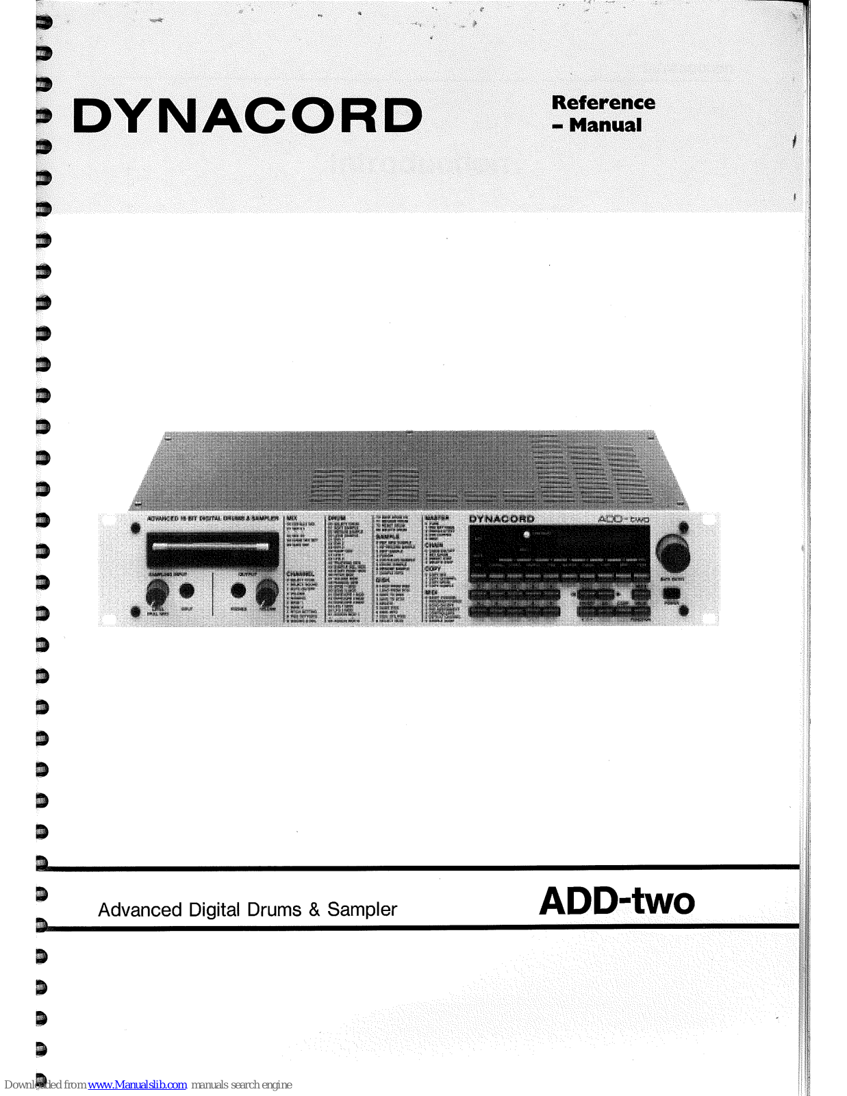 Dynacord ADD-Two Reference Manual