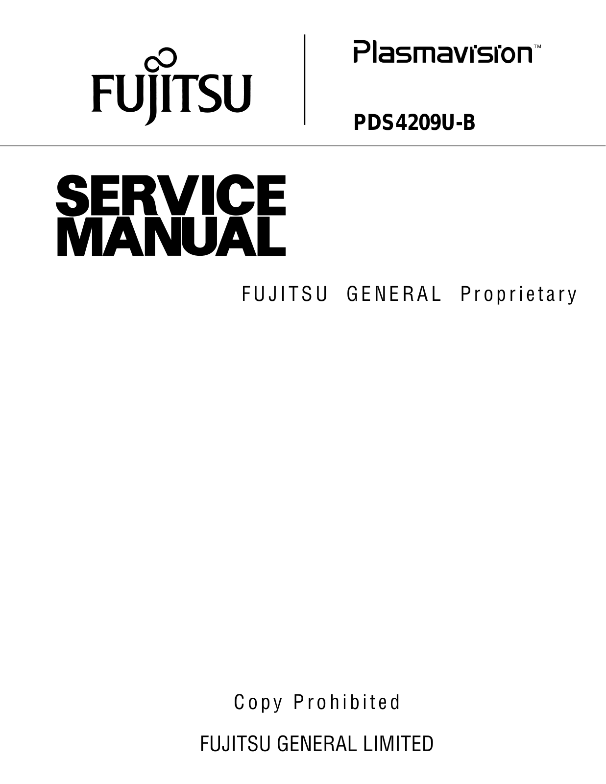 Fujitsu SM4209 Service Manual