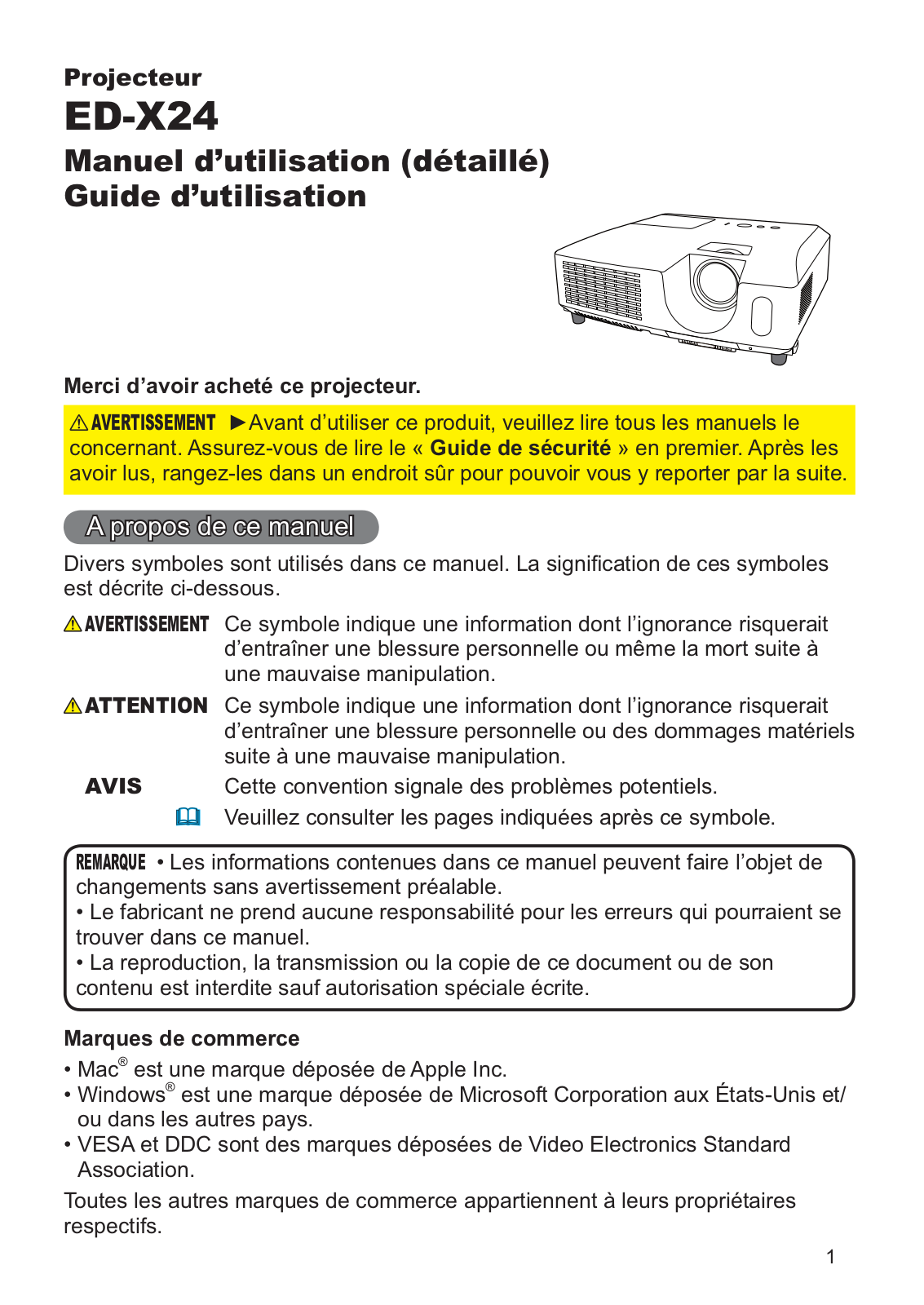 HITACHI ED-X24 User Manual