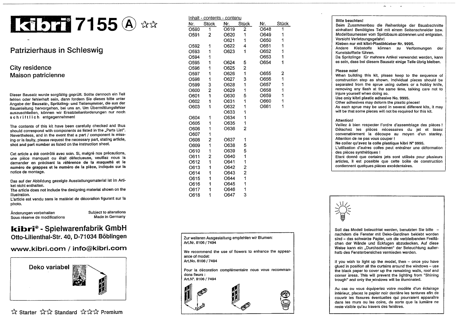 Kibri 7155 User Manual