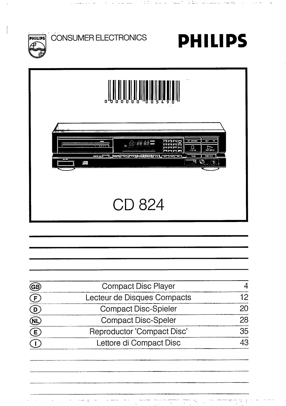 Philips CD824 User Manual