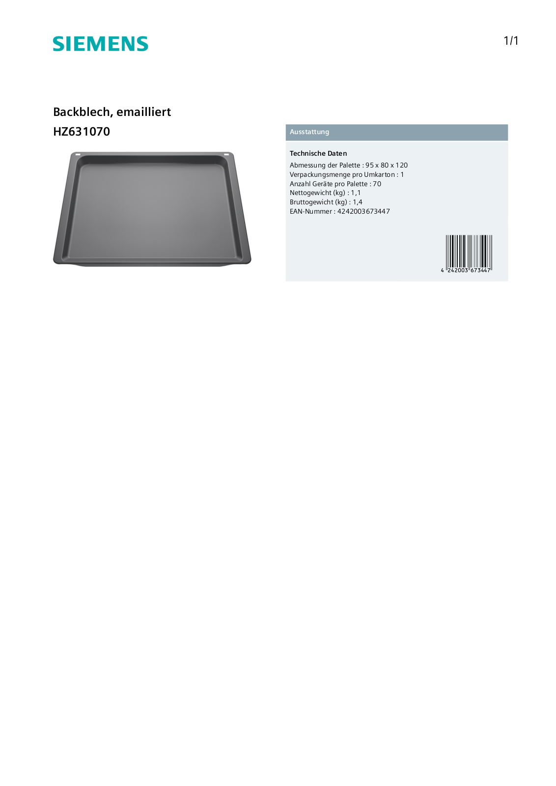 Siemens HZ631070 User Manual