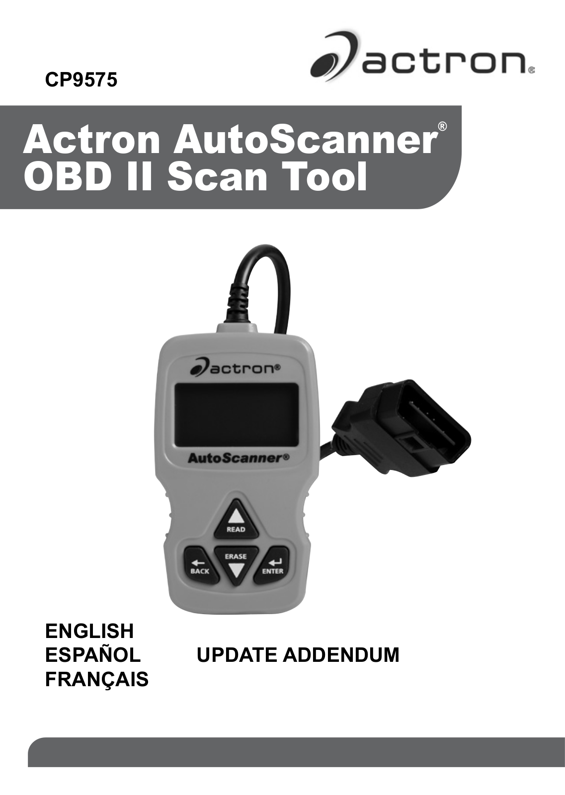 Actron CP9575 Operating Instructions